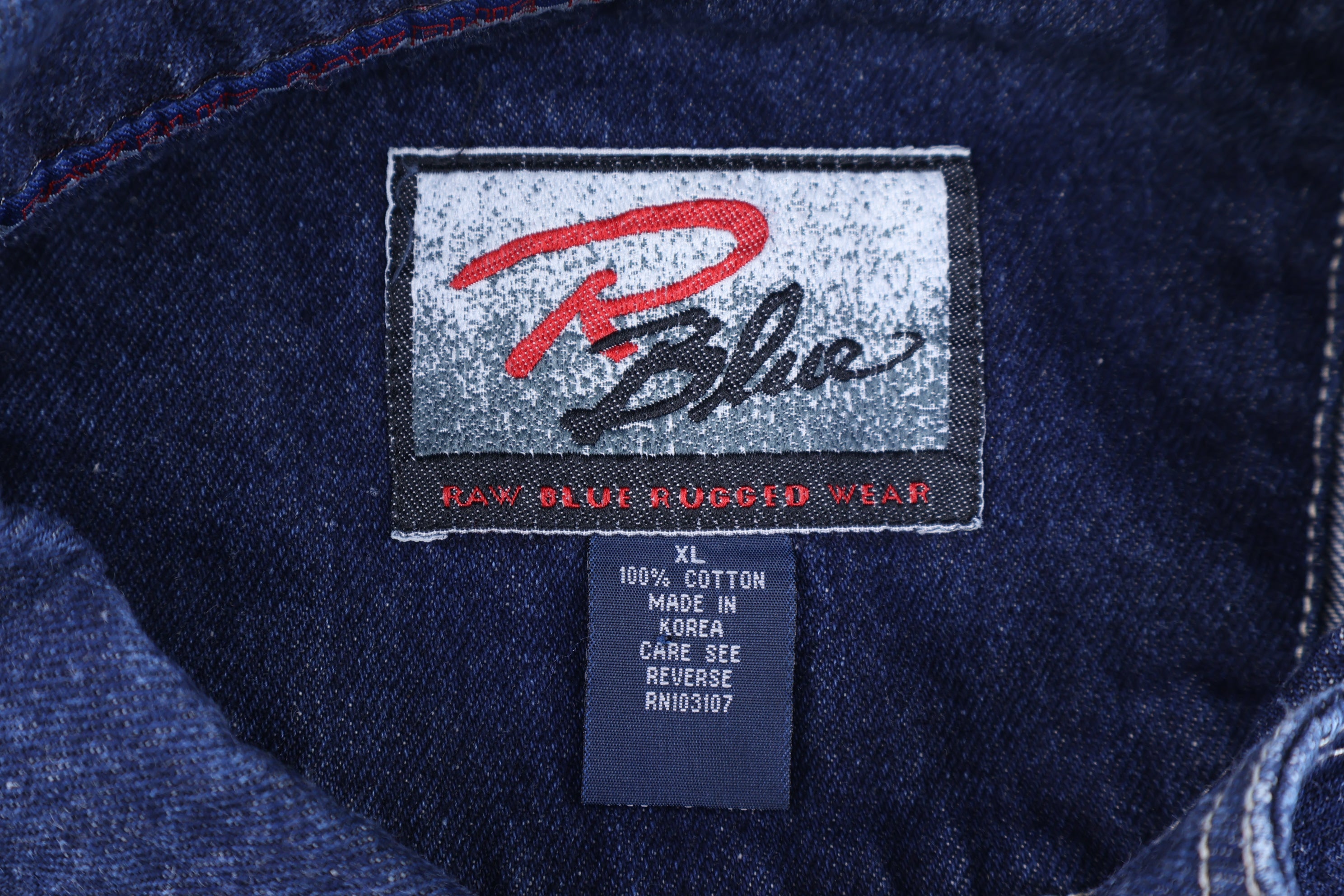 Y2K Raw Blue Rugged Wear Denim Jacket