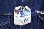 Y2K Raw Blue Rugged Wear Denim Jacket