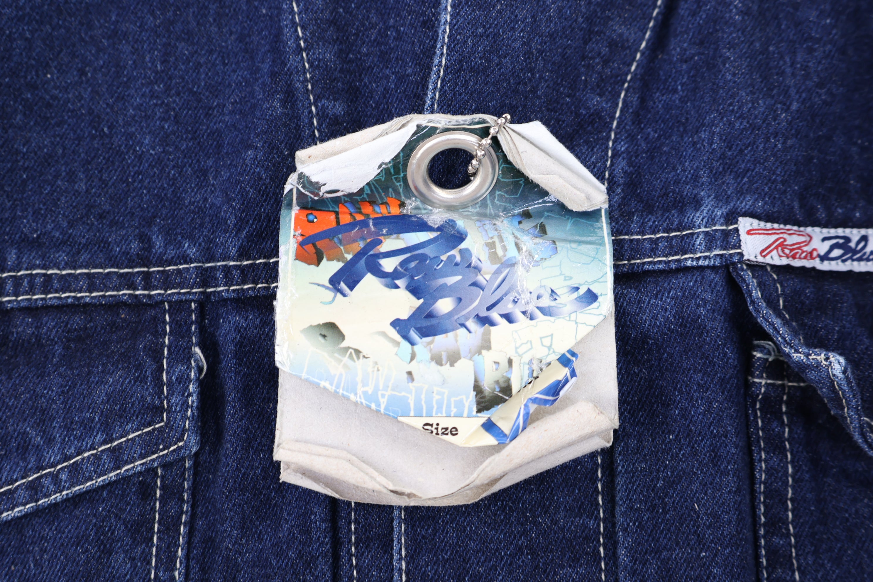 Y2K Raw Blue Rugged Wear Denim Jacket