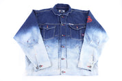 Y2K Raw Blue Rugged Wear Denim Jacket