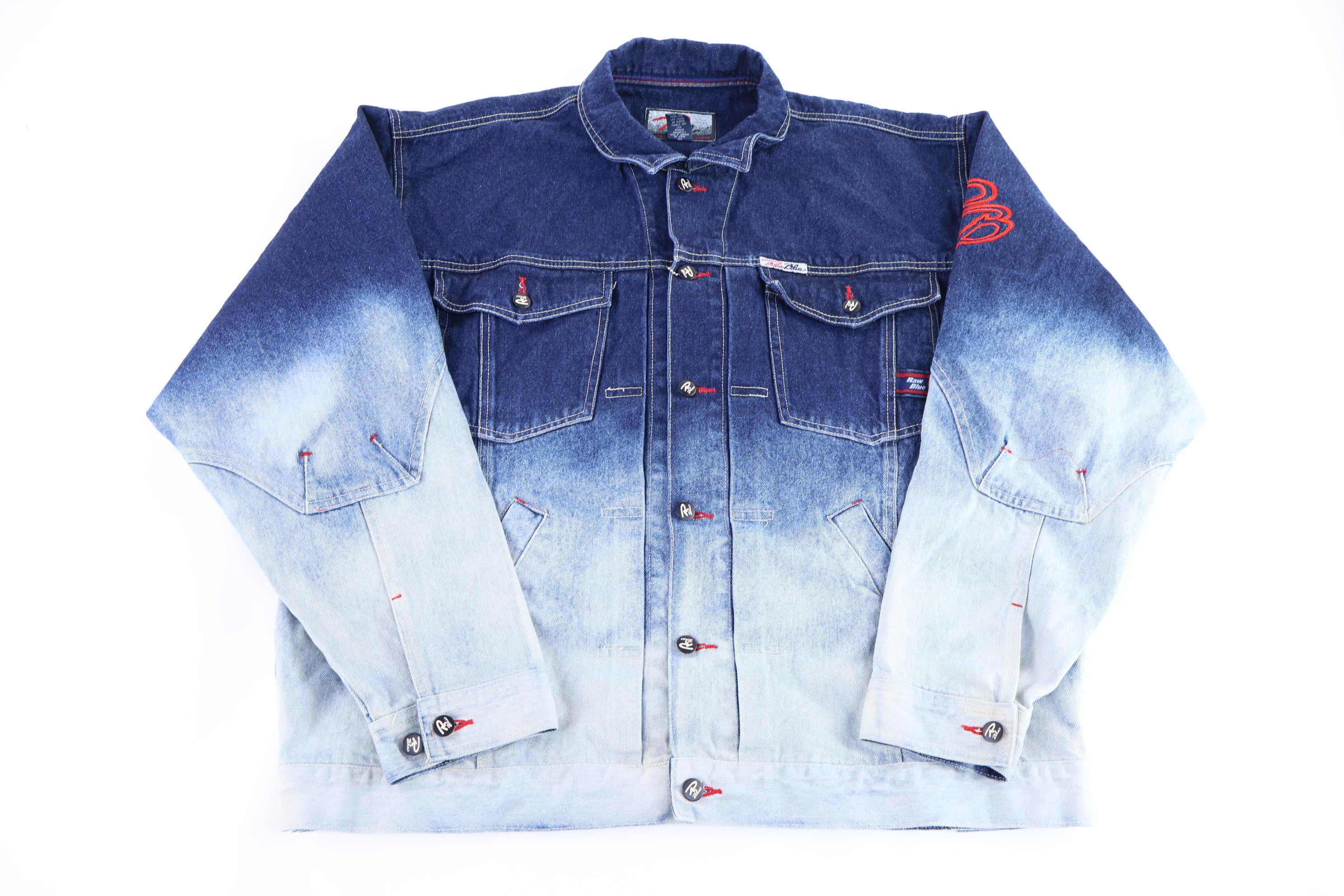 Y2K Raw Blue Rugged Wear Denim Jacket