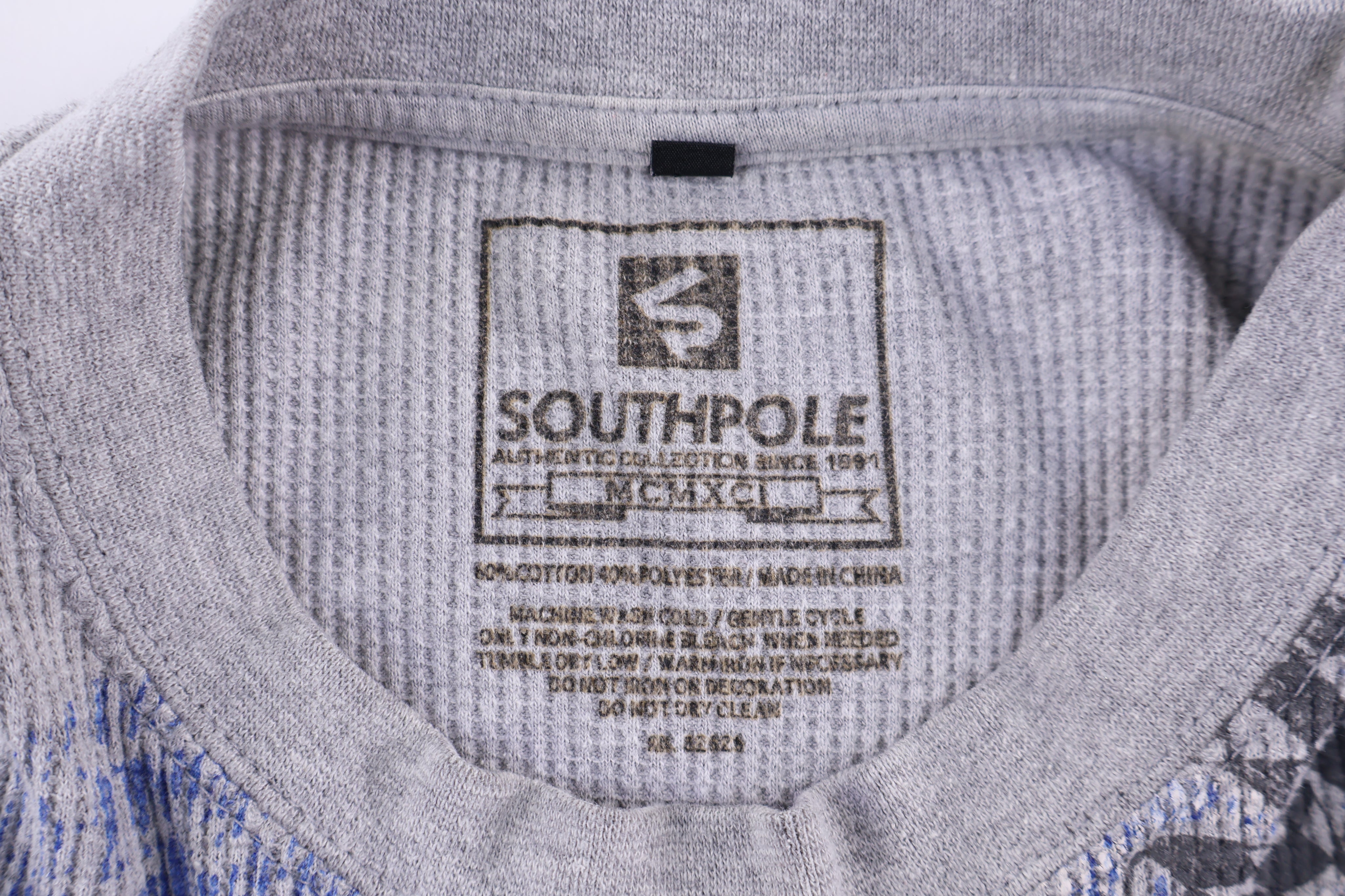 Y2K Southpole Grey Thermal LS T-shirt