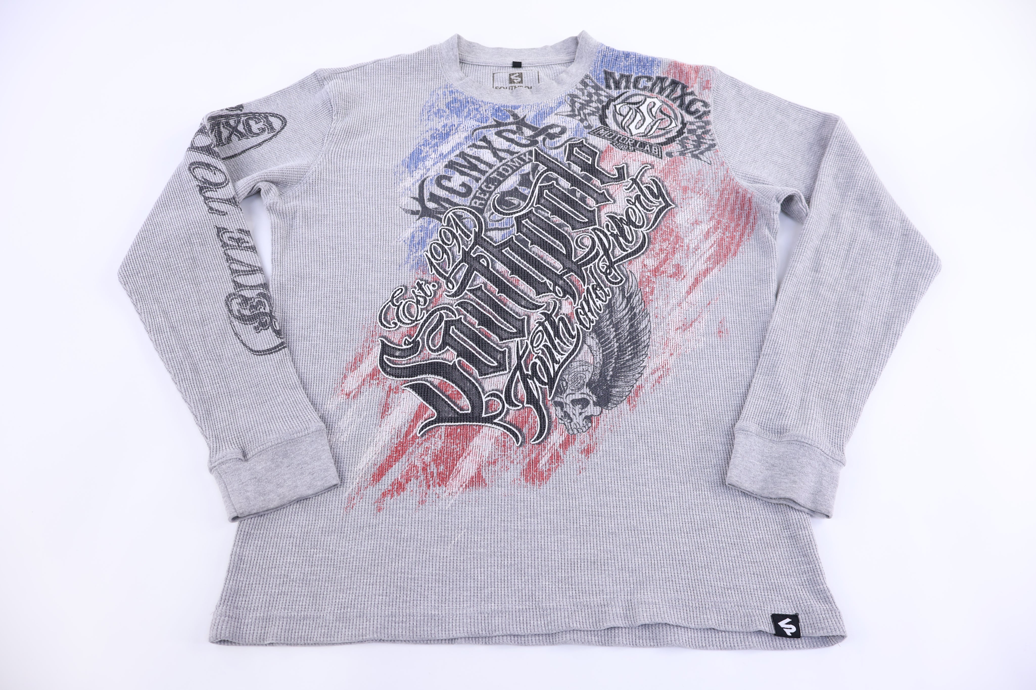 Y2K Southpole Grey Thermal LS T-shirt
