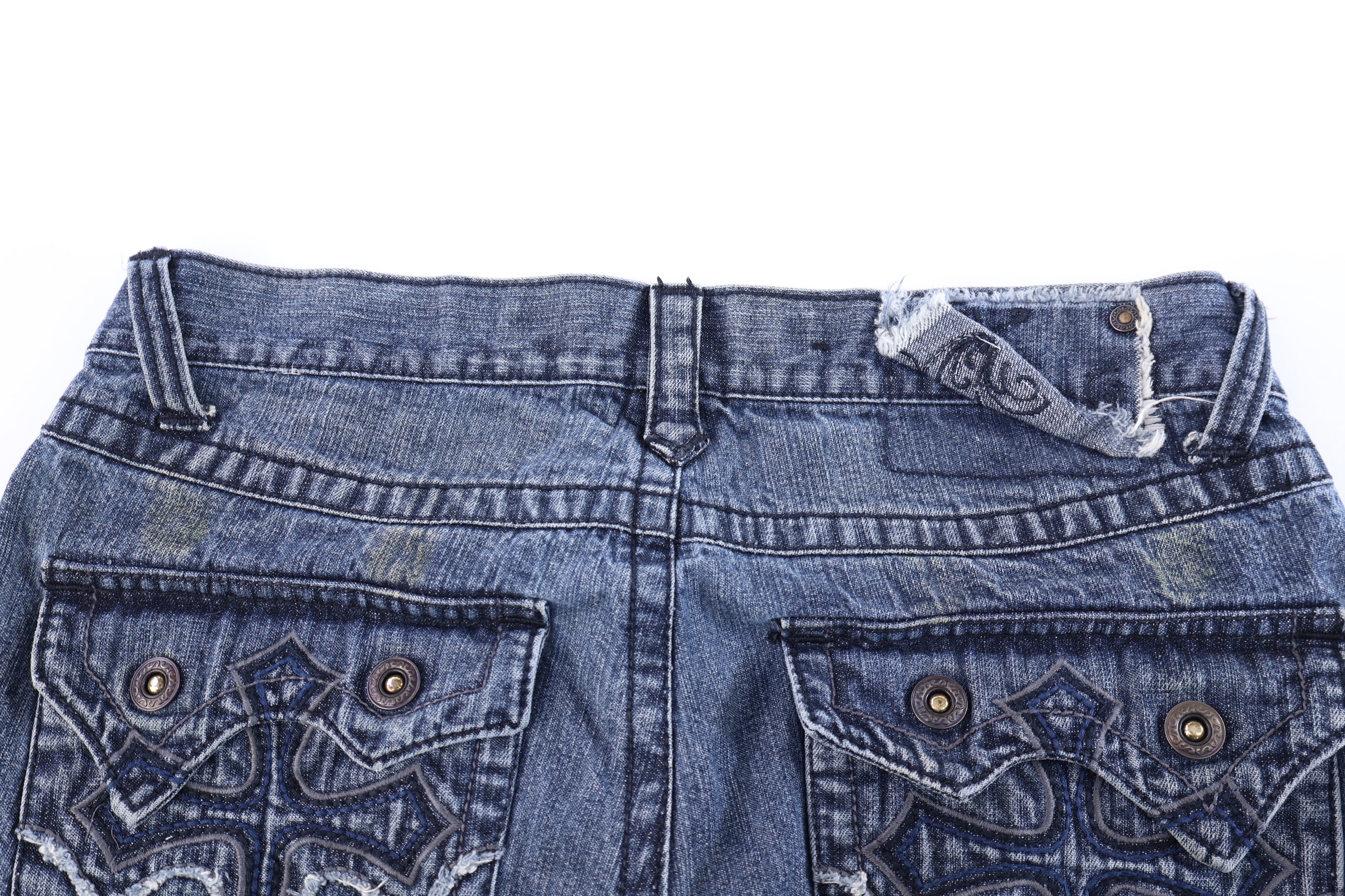 Vintage Original Cross Embroidered Denim Jeans