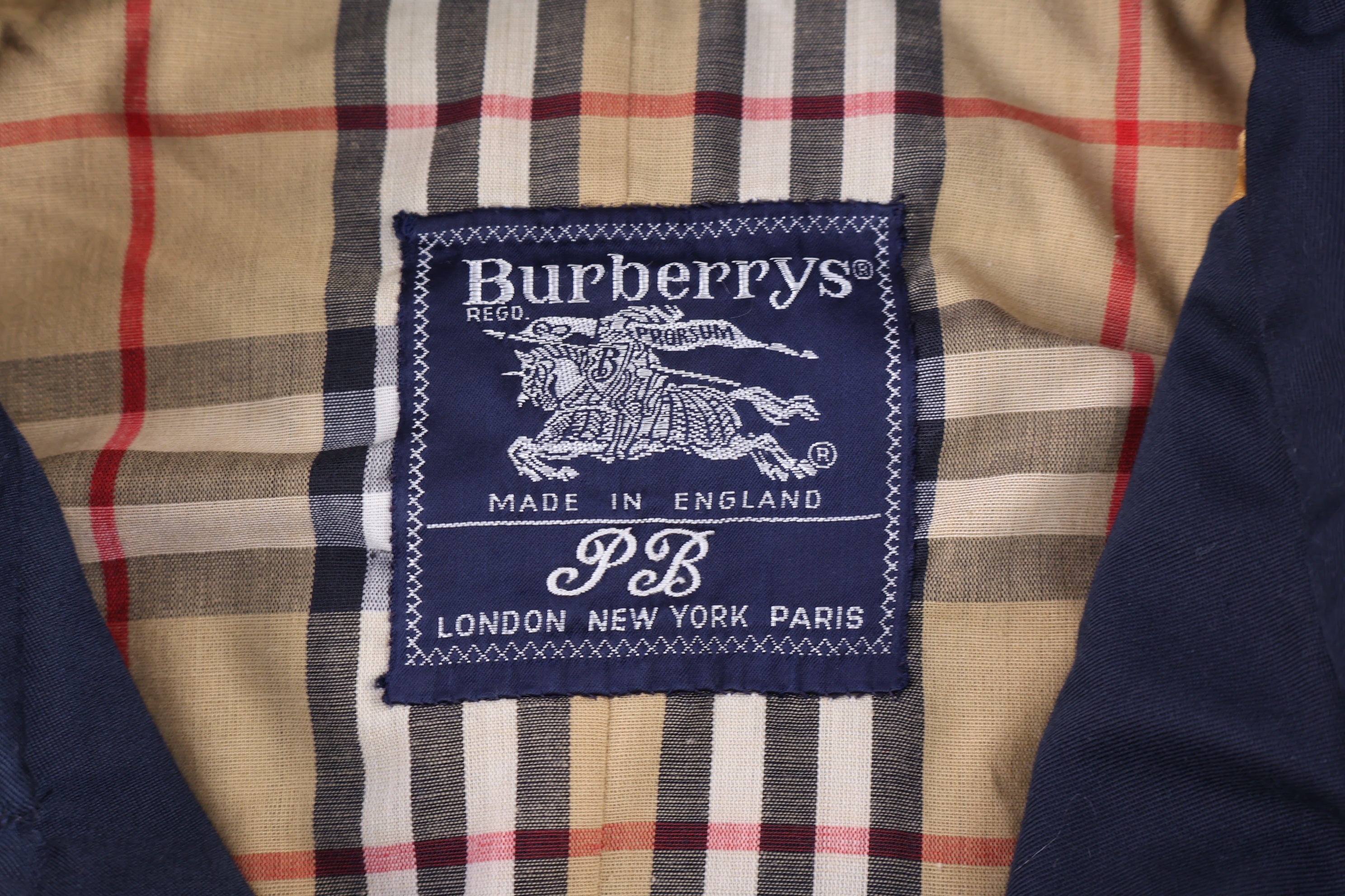 90's Burberrys Navy Blue Trench Coat