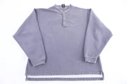 90's No Fear Embroidered Logo Henley Pullover