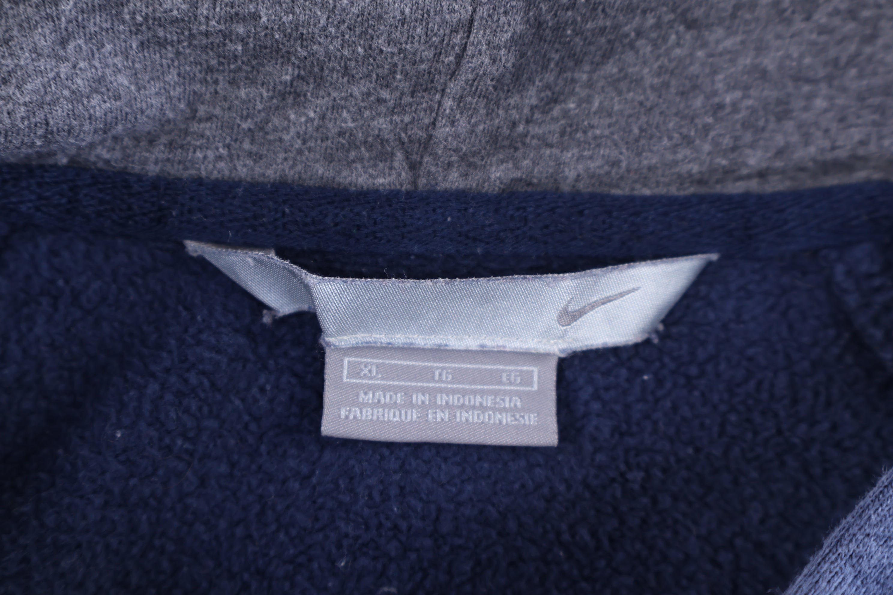 Vintage Nike Embroidered Logo Blue Pullover Hoodie