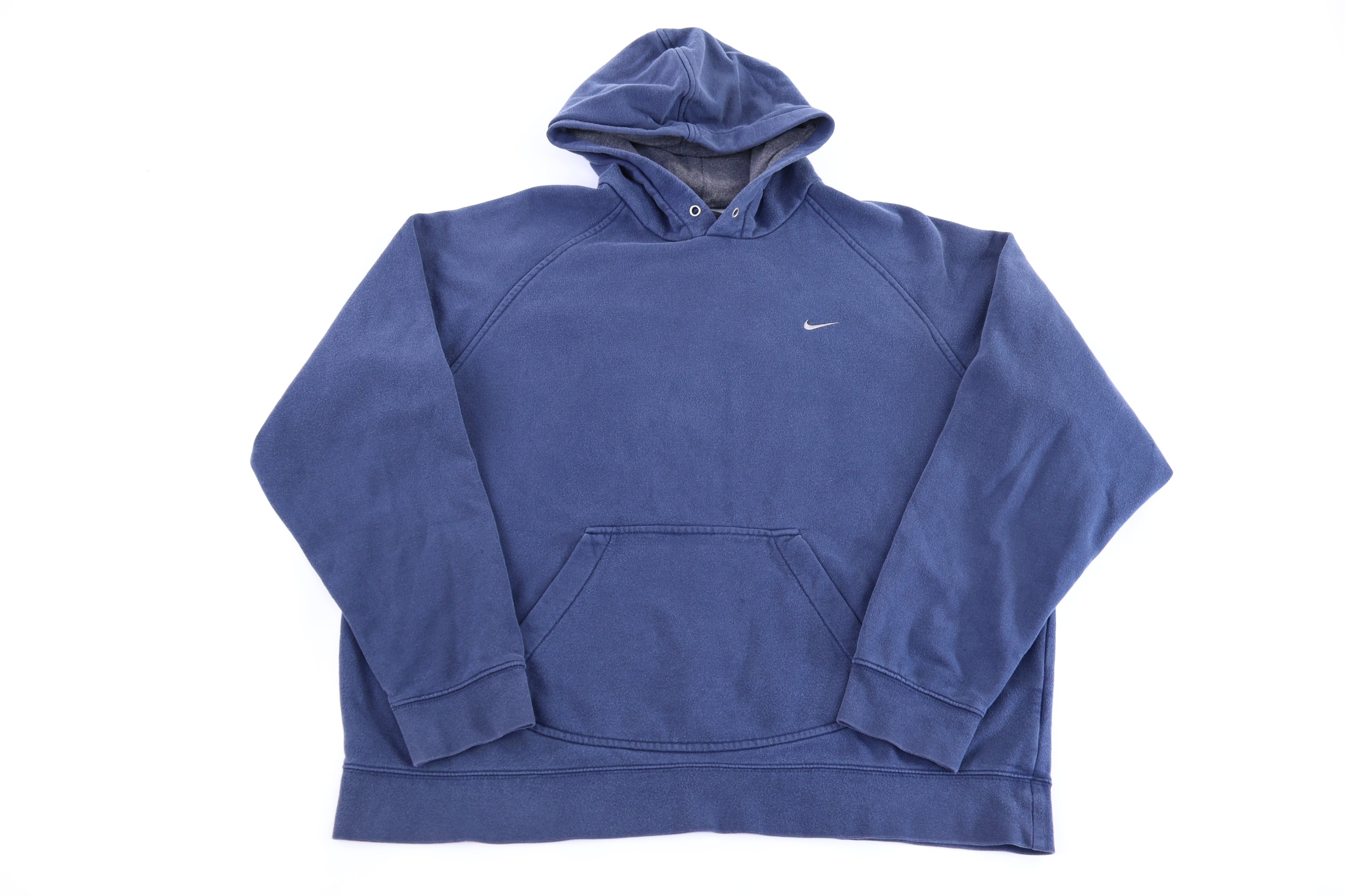 Vintage Nike Embroidered Logo Blue Pullover Hoodie