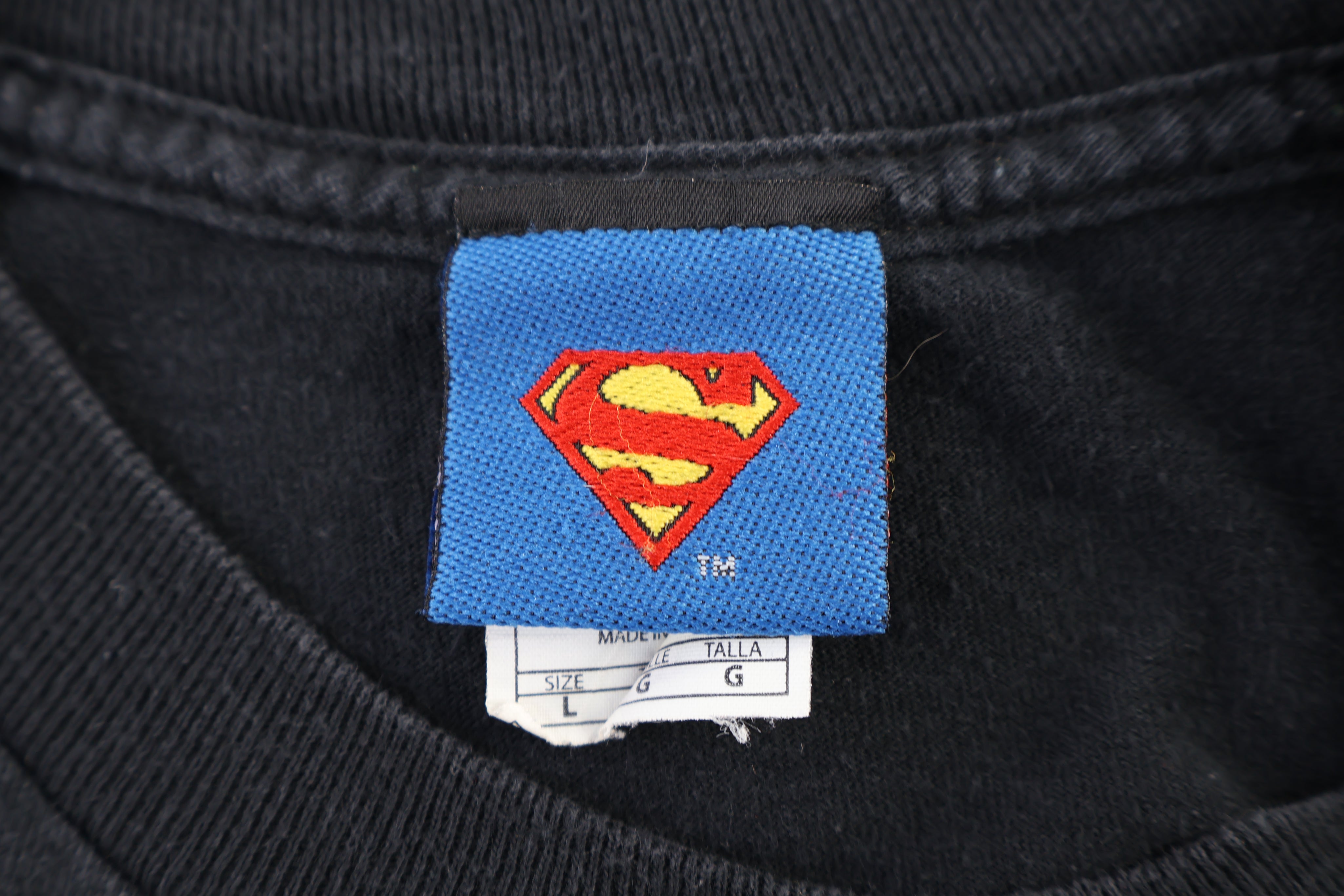 Vintage Superman Flames On Logo T-shirt