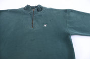 Vintage Big Dogs Green Quarter Zip Sweatshirt