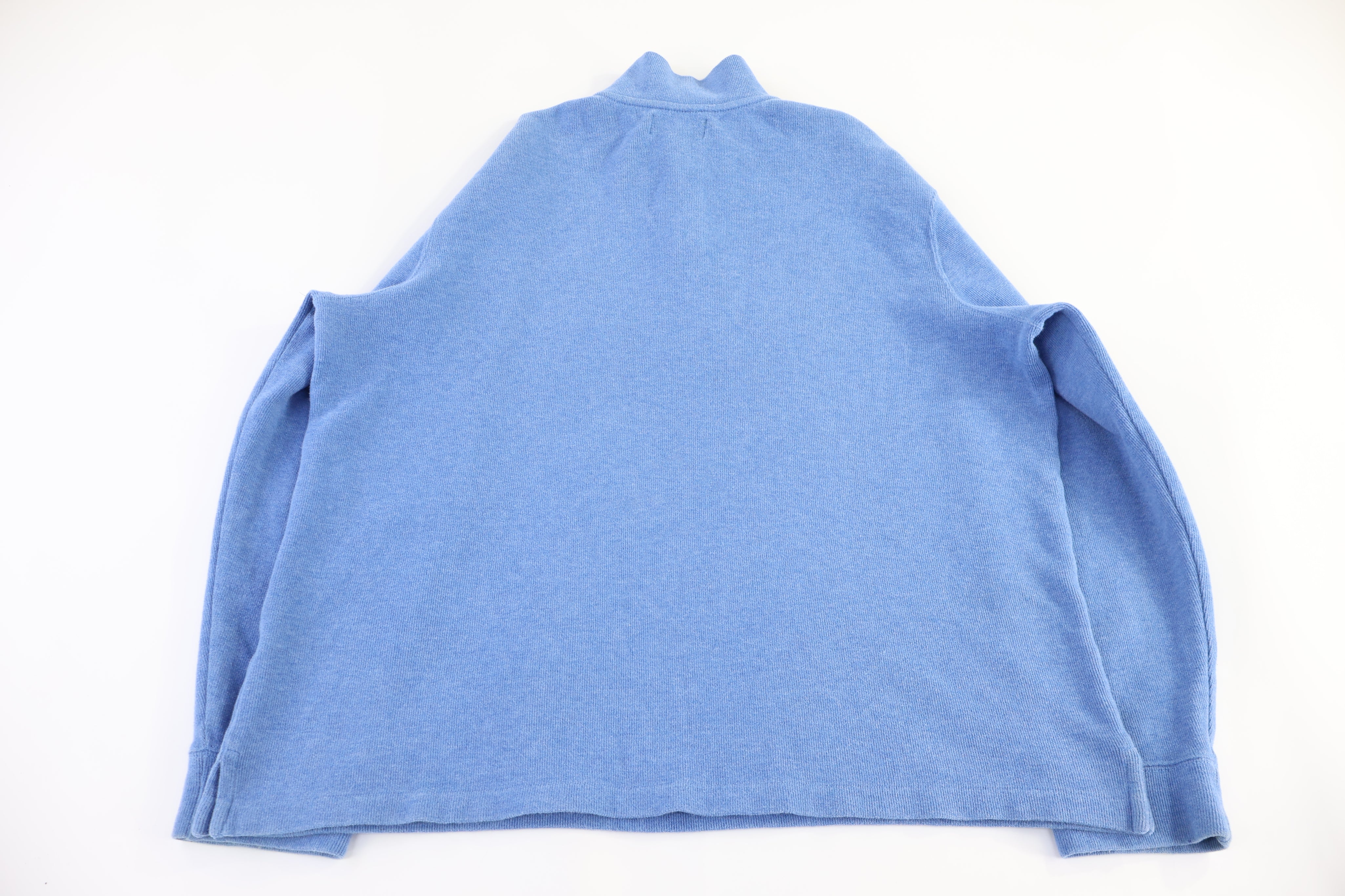 Polo by Ralph Lauren Embroidered Logo Blue Quarter Zip Sweater