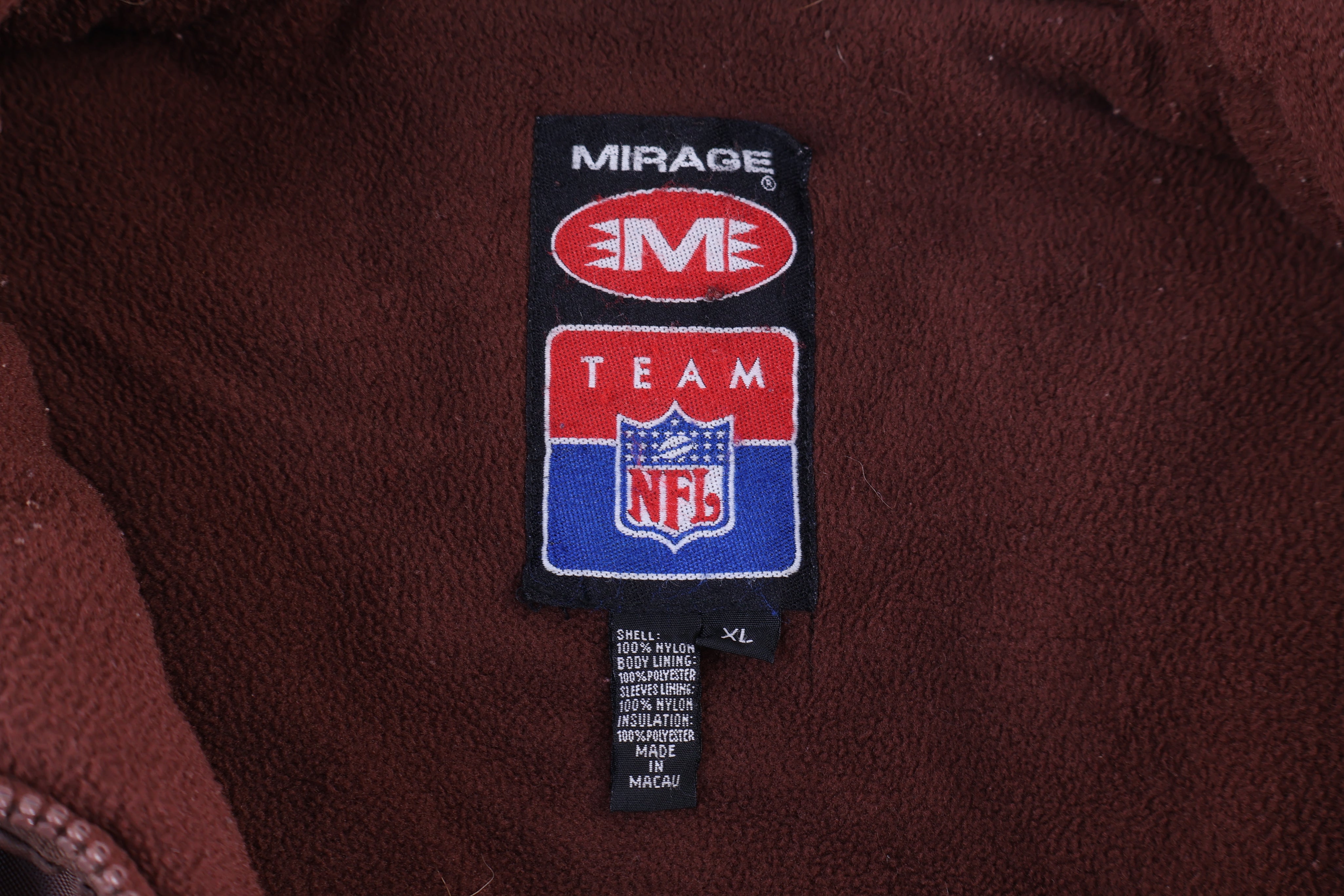 90's Mirage Cleveland Browns Football Full Zip Jacket