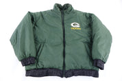 Vintage Green Bay Packers Football Full Zip Puffer Jacket