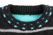 80's Geometric Pattern Wool Blend Knit Sweater