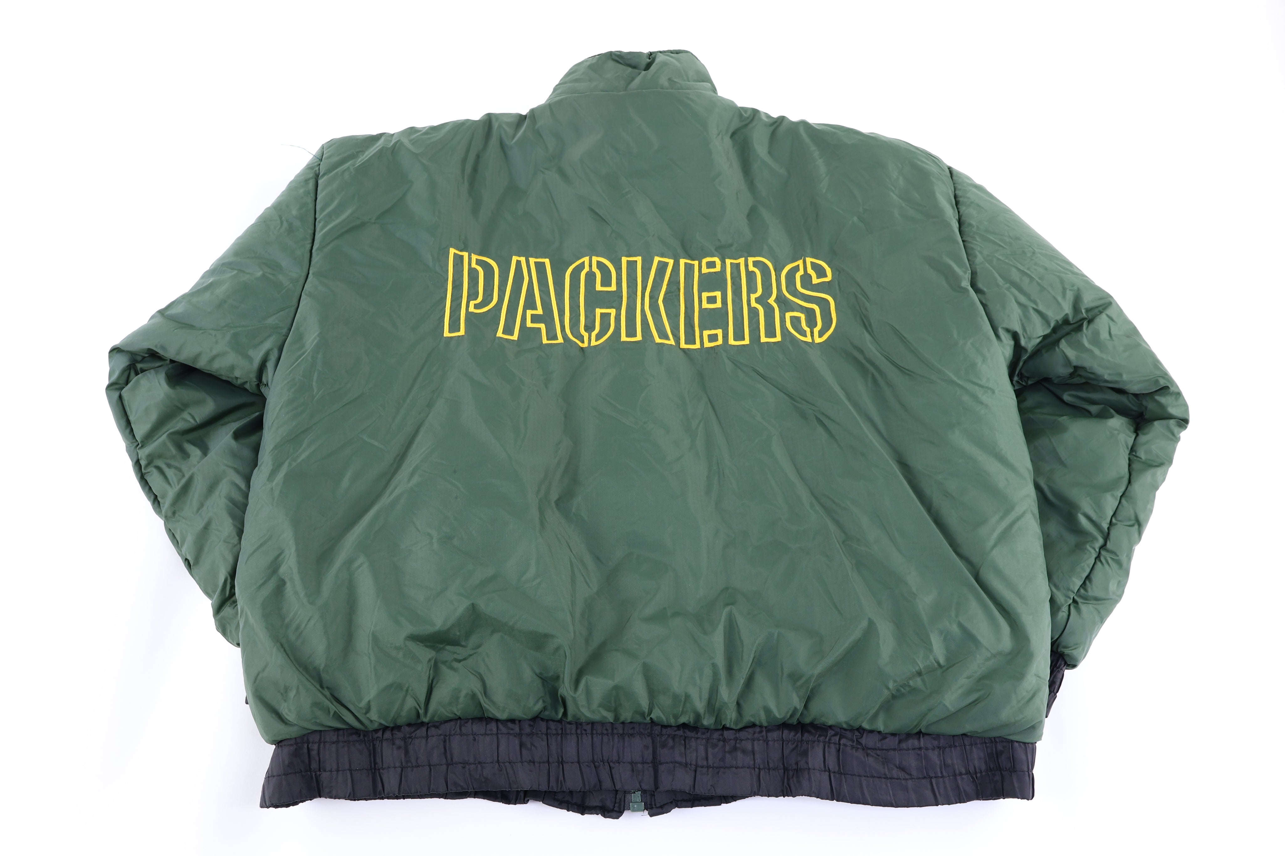 Vintage Green Bay Packers Football Full Zip Puffer Jacket
