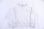 Nike Embroidered Logo White Pullover Hoodie