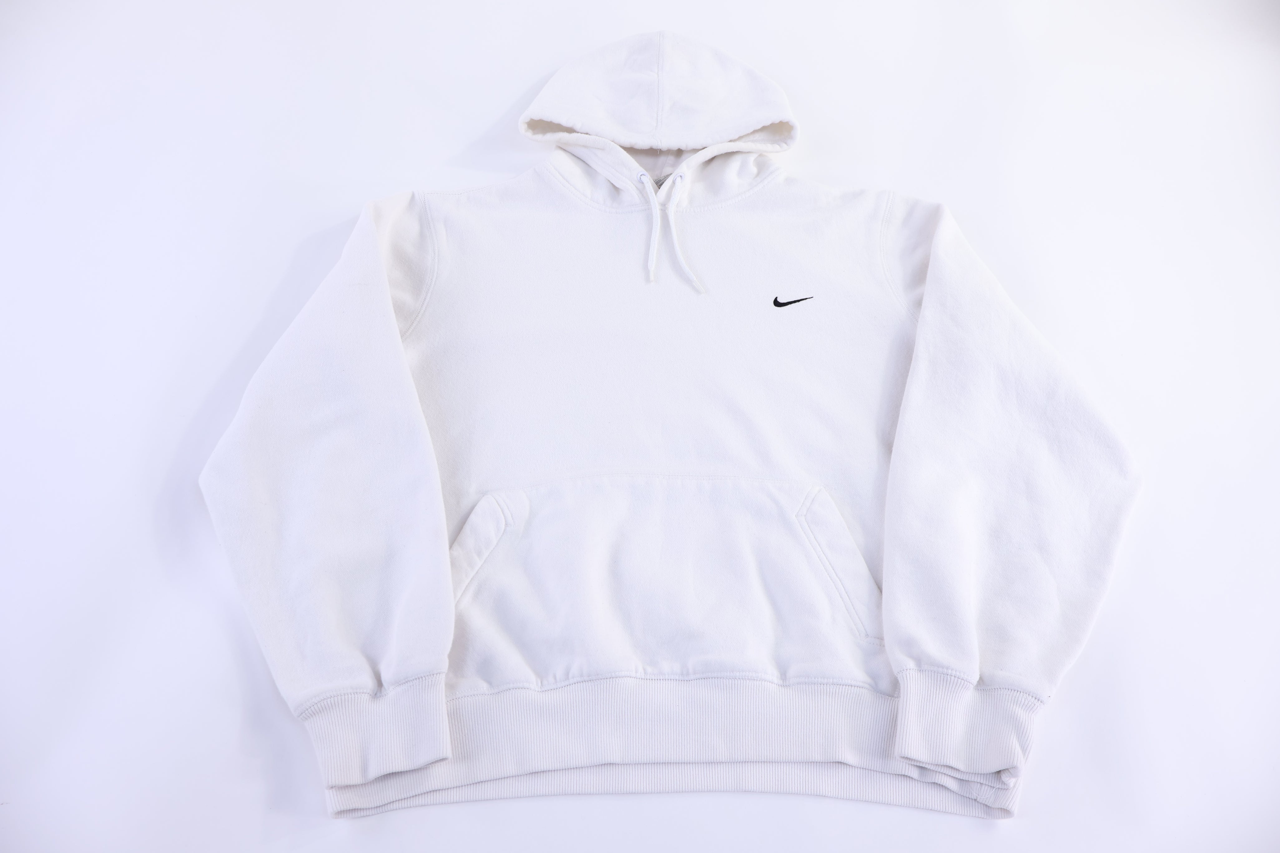 Nike Embroidered Logo White Pullover Hoodie