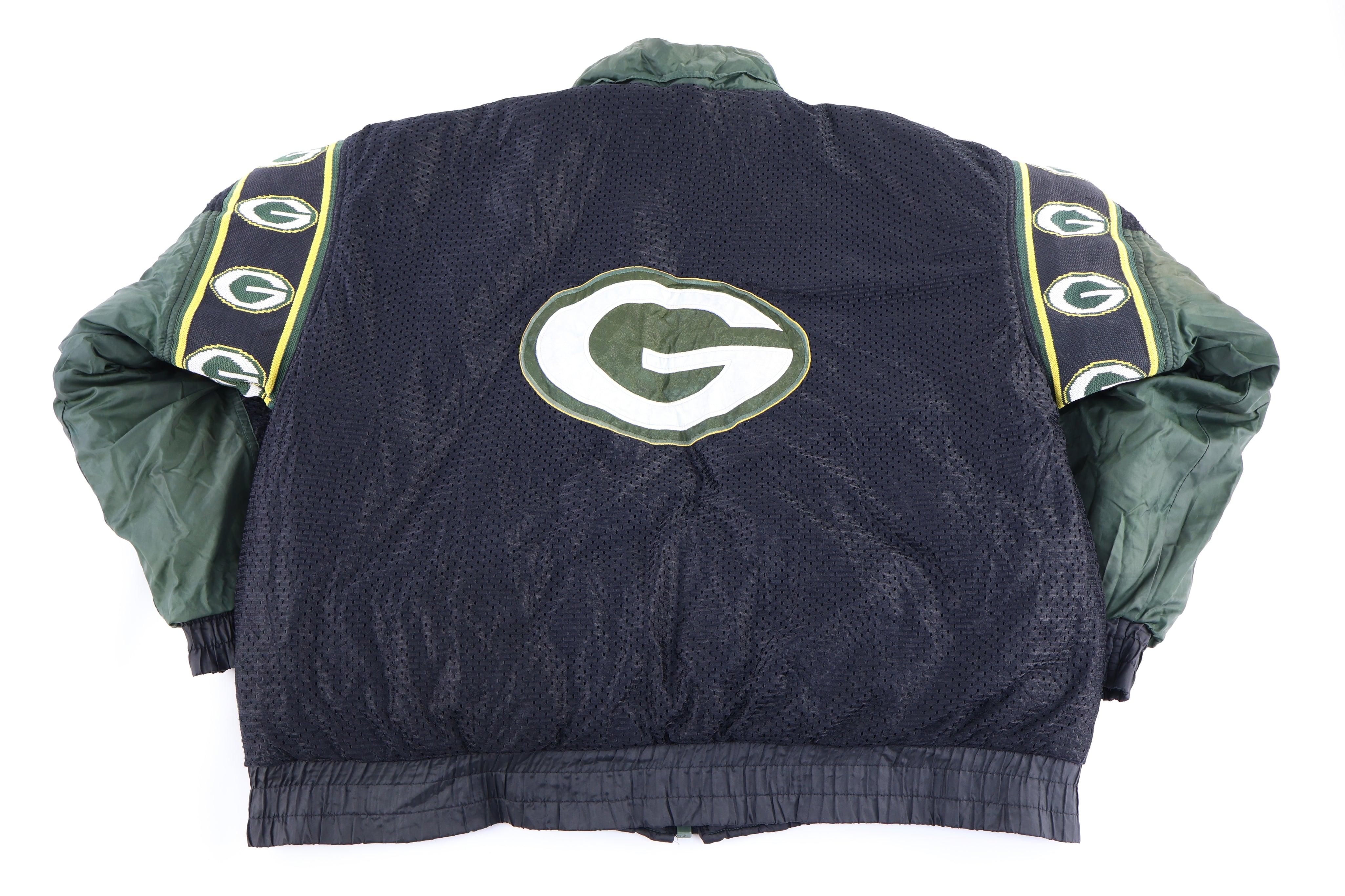 Vintage Green Bay Packers Football Full Zip Puffer Jacket