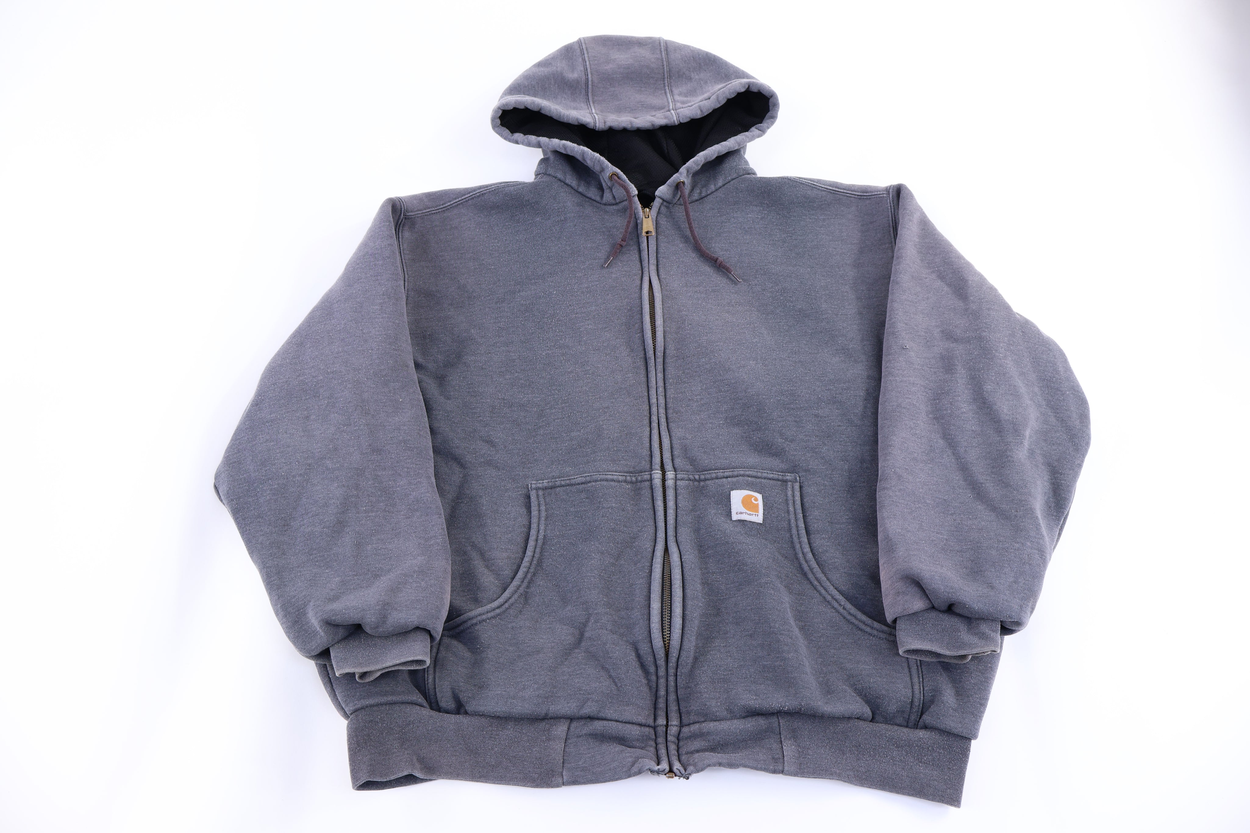 Carhartt Logo Patch Grey Full Zip Jacket