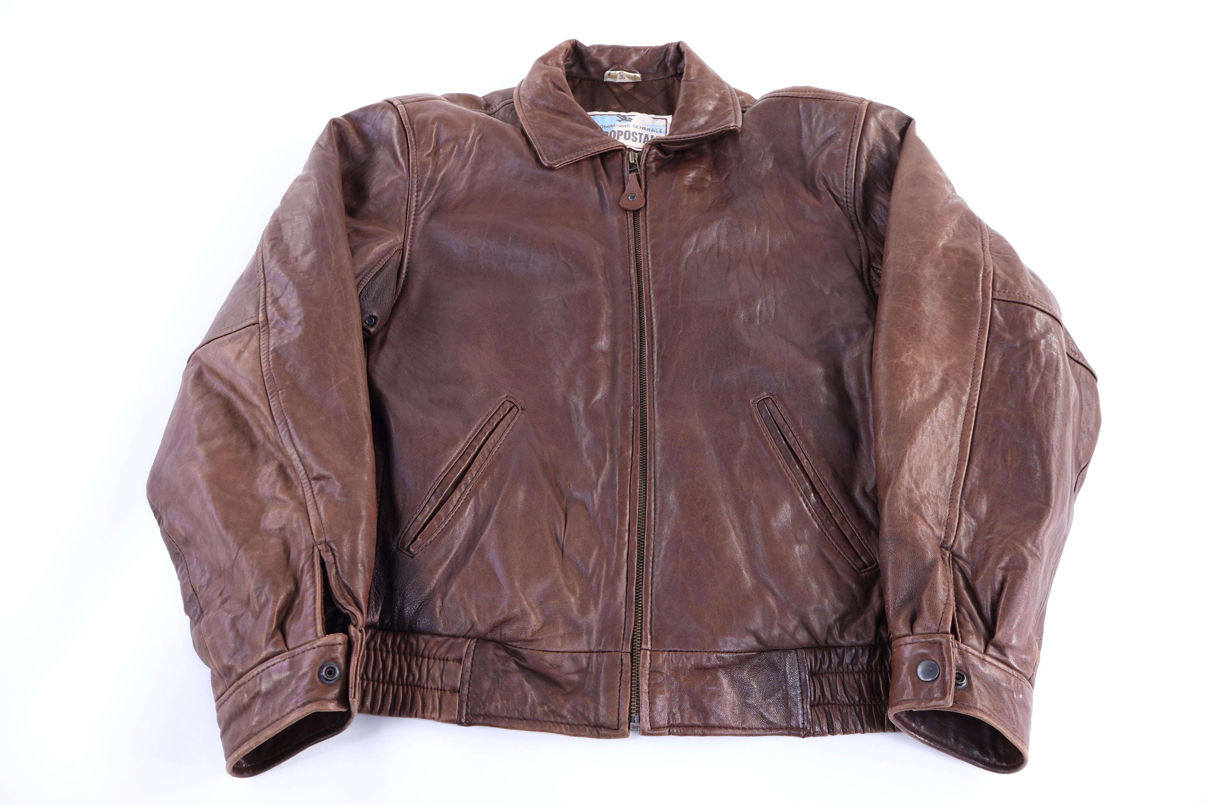 Vintage Aeropostale Brown Leather Jacket