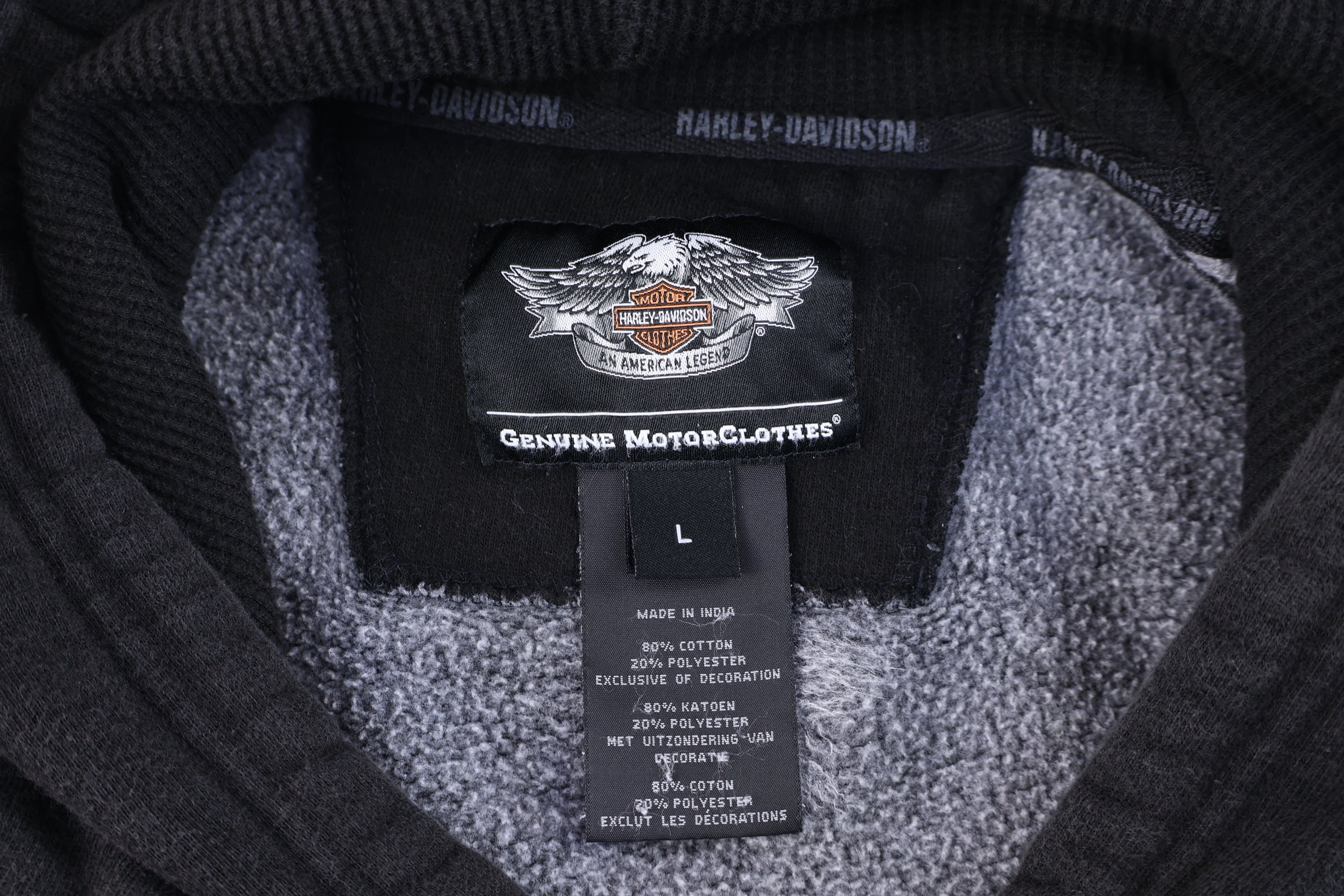 Harley Davidson Motorcycles Embroidered Pullover Hoodie