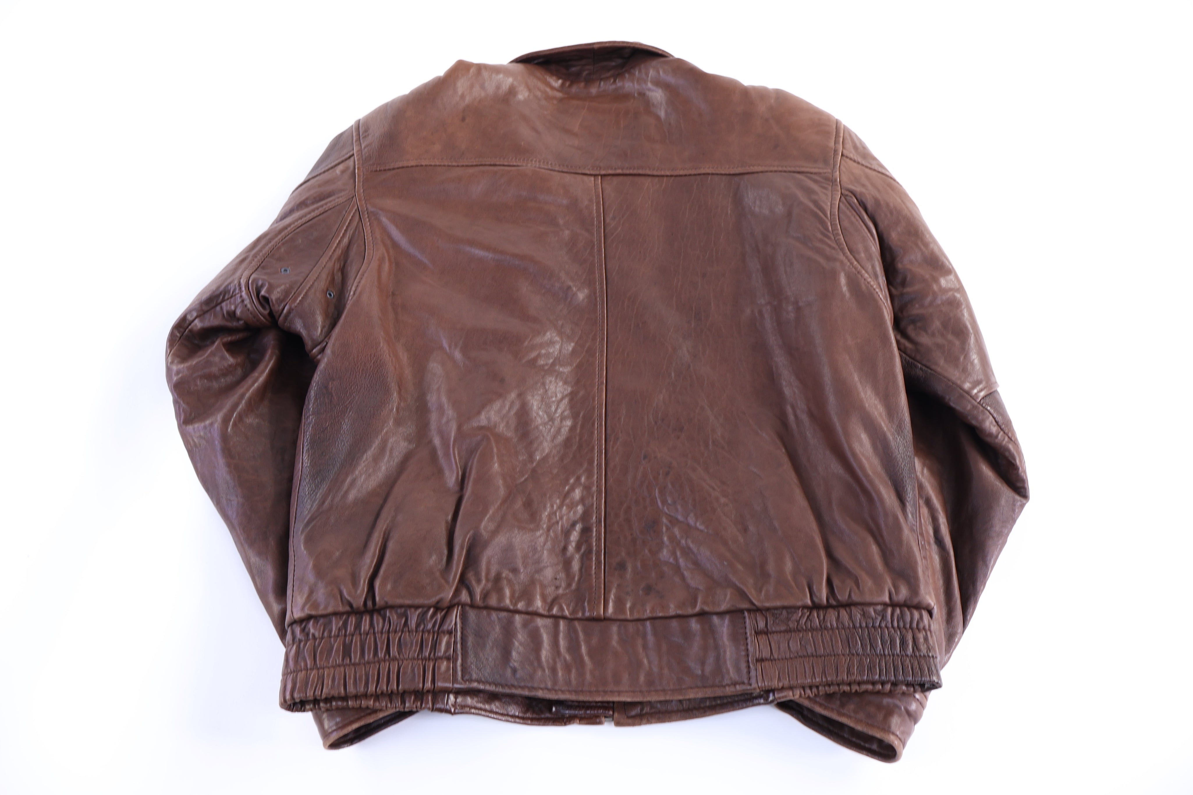 Vintage Aeropostale Brown Leather Jacket