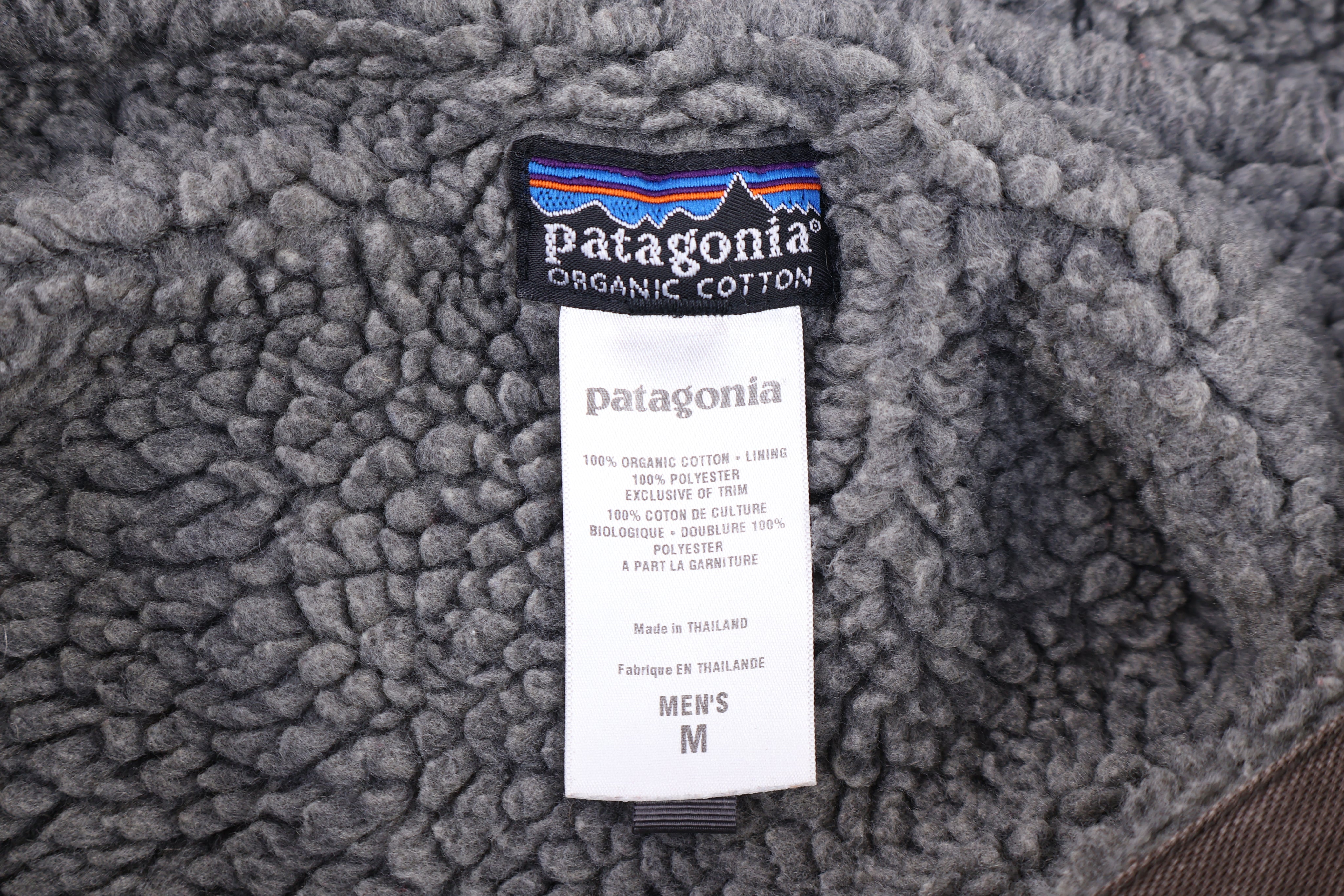 Patagonia Logo Patch Brown Canvas Full Zip Jacket