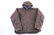 Patagonia Logo Patch Brown Canvas Full Zip Jacket