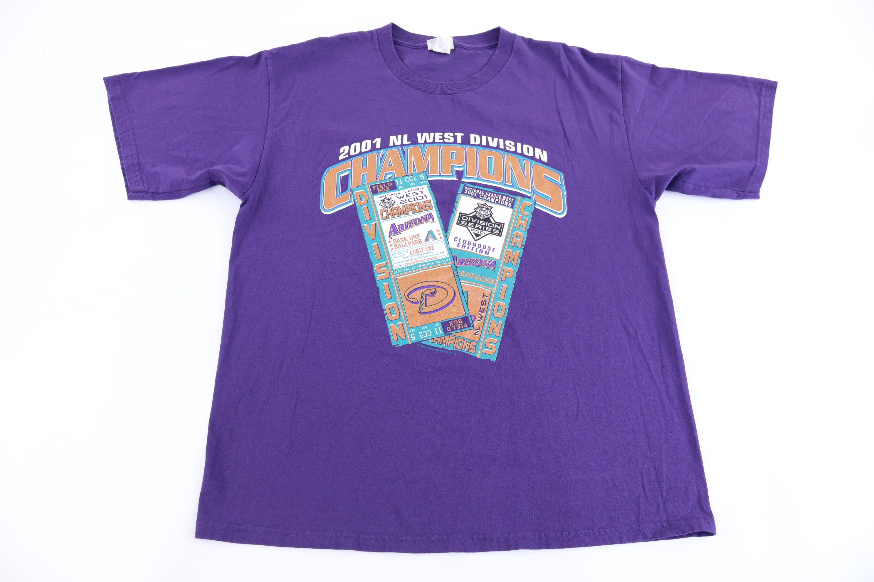2001 Arizona Diamondbacks NL West Division Champions T-shirt