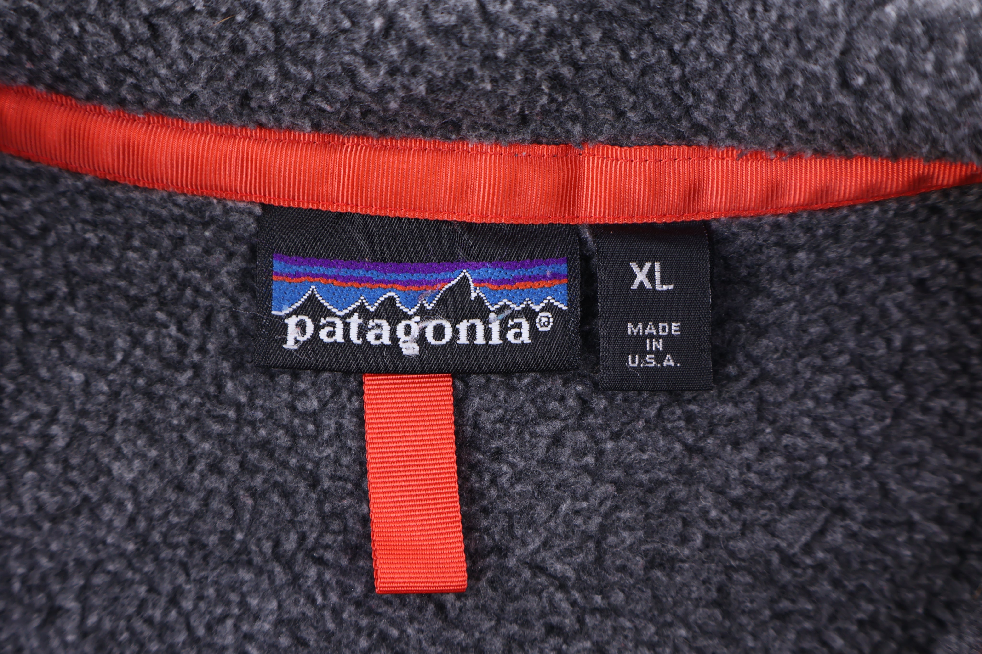 90's Patagonia Logo Patch Grey Fleece Pullover