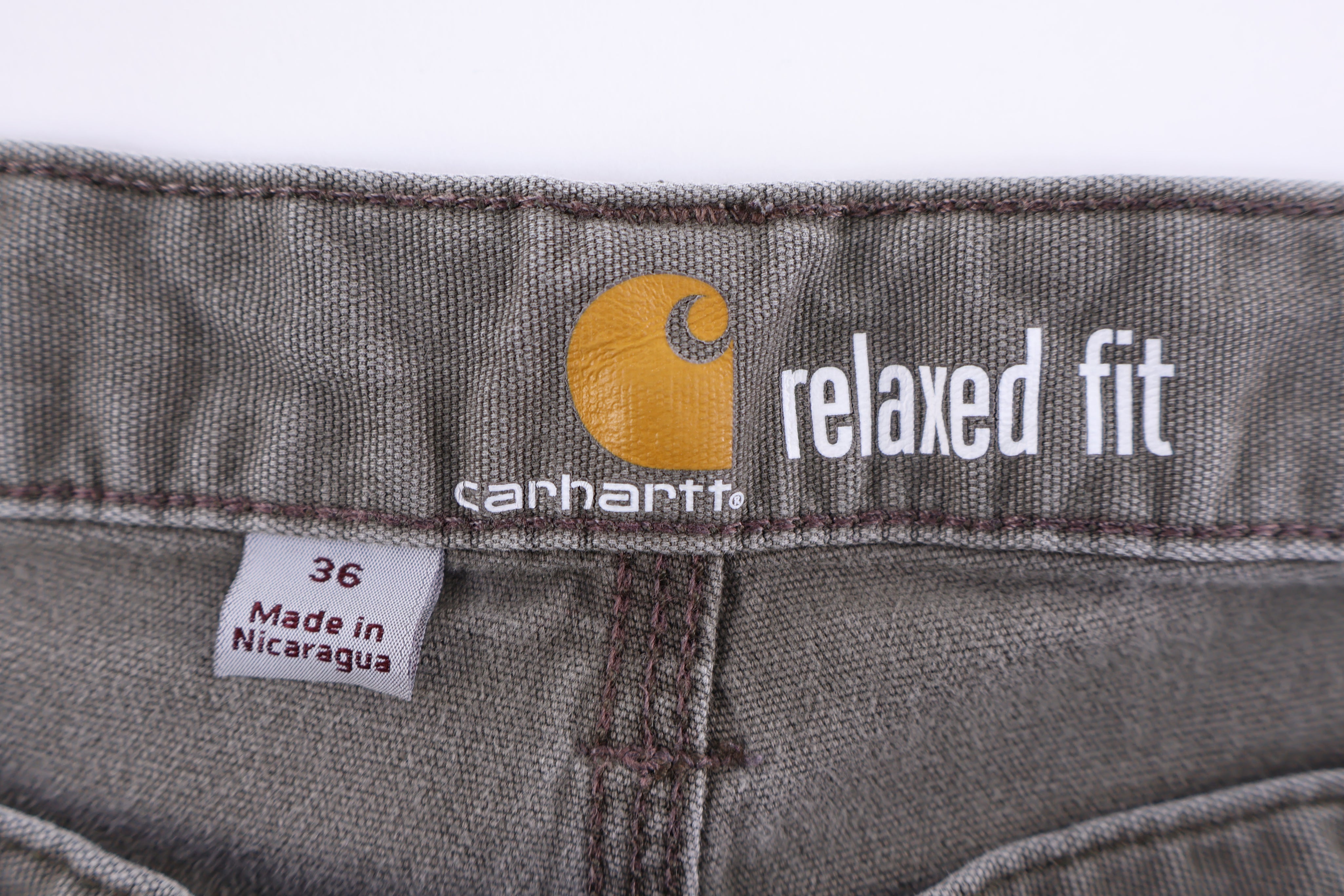 Carhartt Logo Patch Relaxed Fit Green Shorts