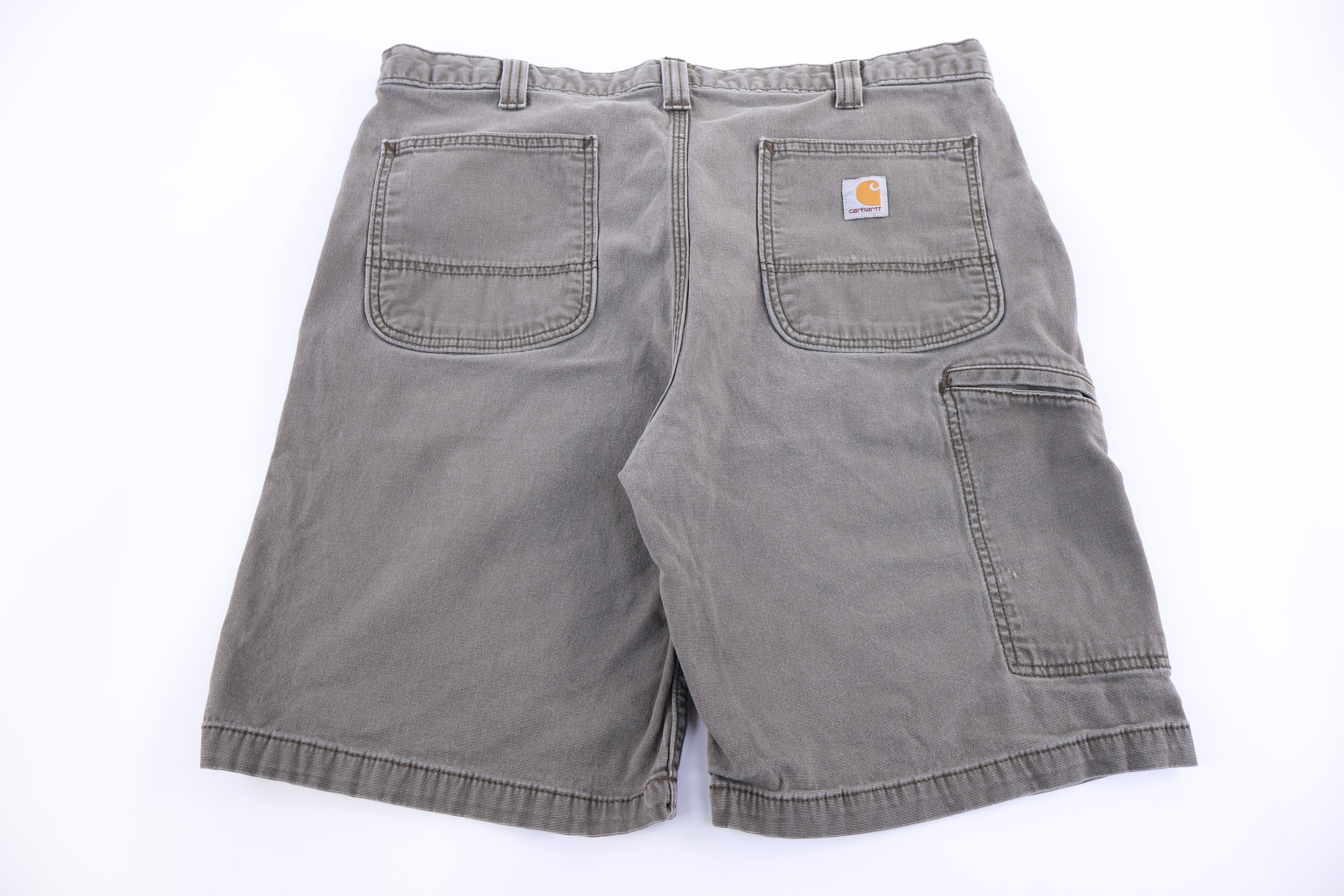 Carhartt Logo Patch Relaxed Fit Green Shorts