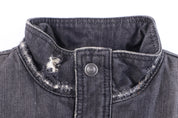 Harley Davidson Motorcycles Grey & Black Button Jacket