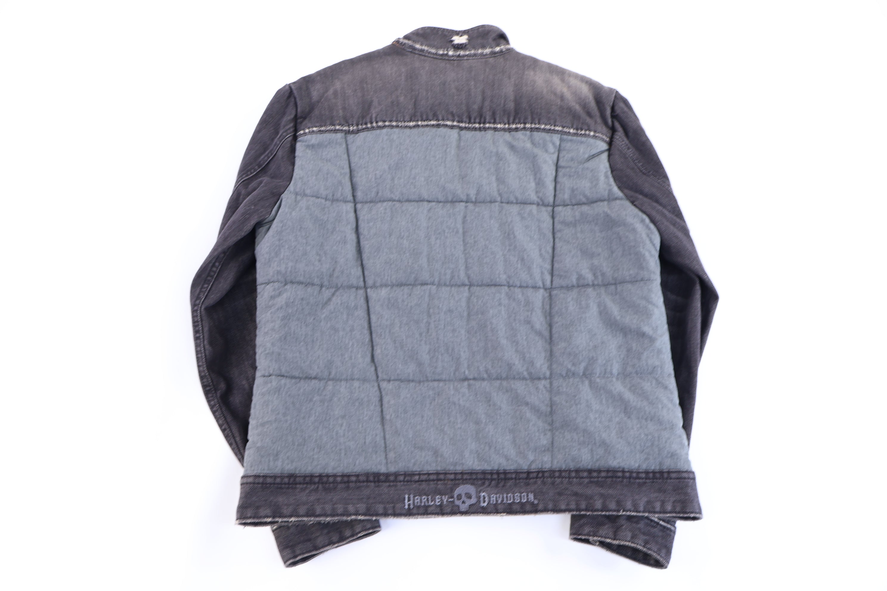 Harley Davidson Motorcycles Grey & Black Button Jacket