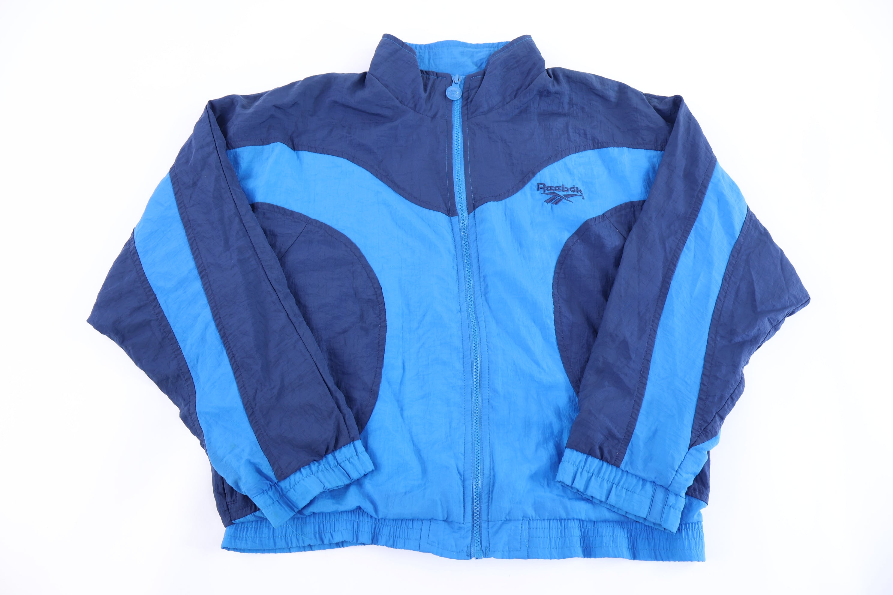 90's Reebok Embroidered Logo Full Zip Windbreaker