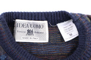 80's Idea Uomo Multipattern Knit Sweater