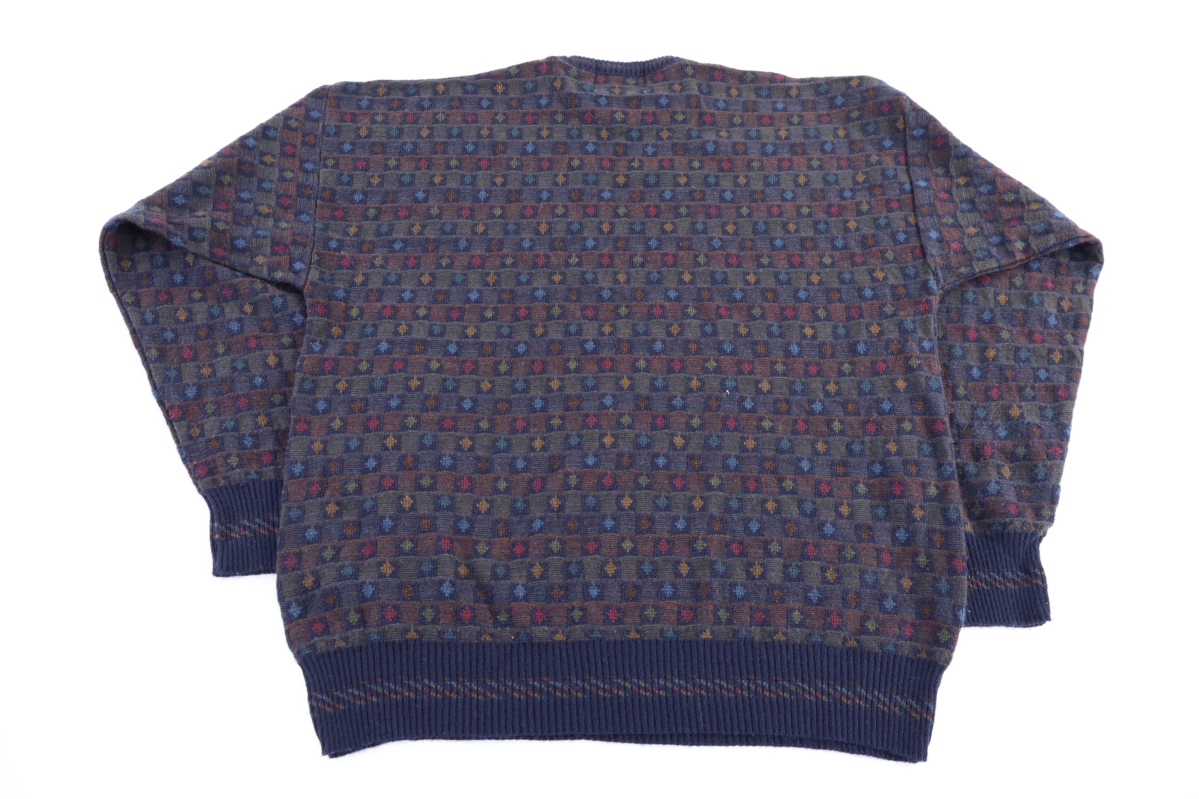 80's Idea Uomo Multipattern Knit Sweater