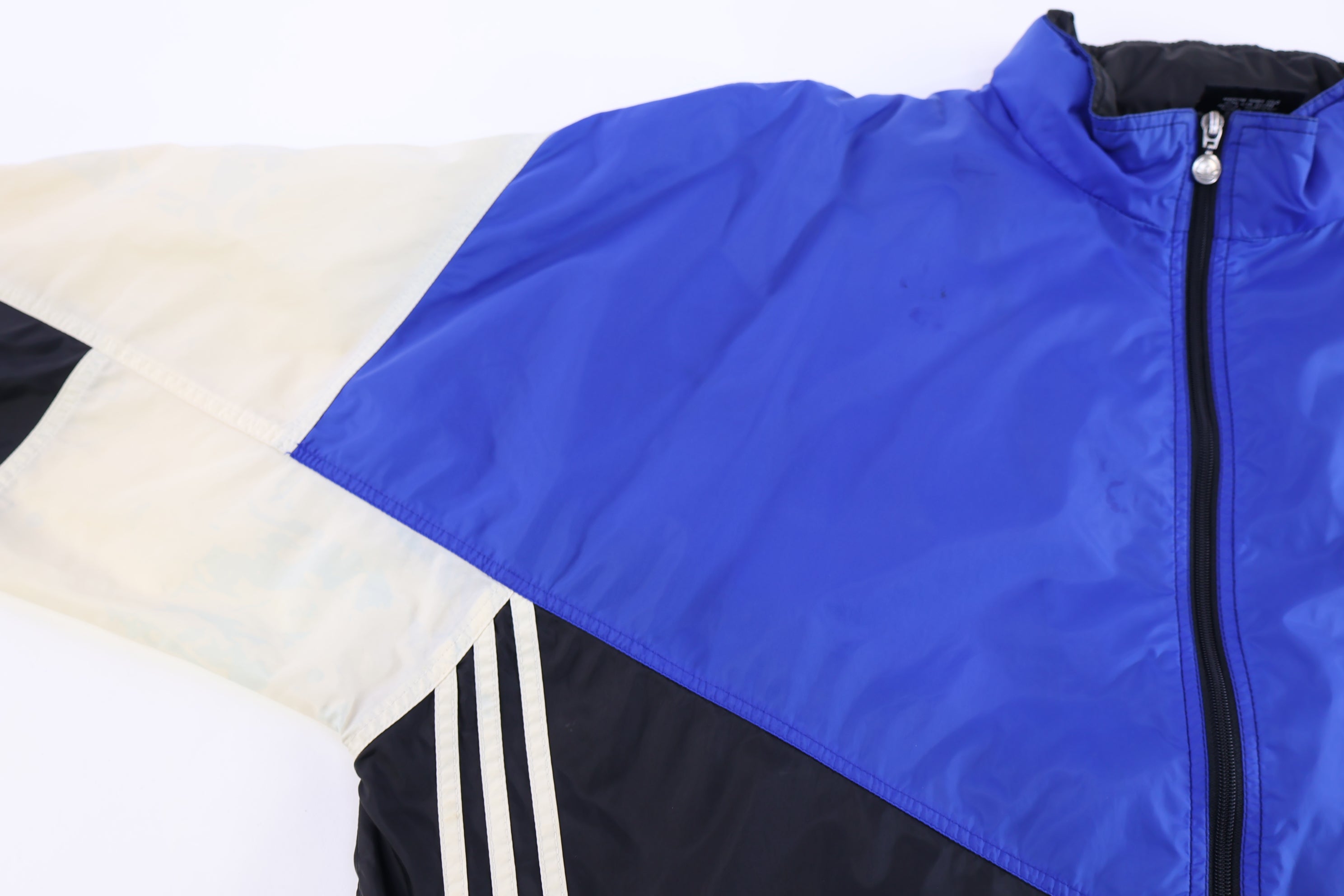 90's Adidas Embroidered Logo Multicolor Full Zip Windbreaker