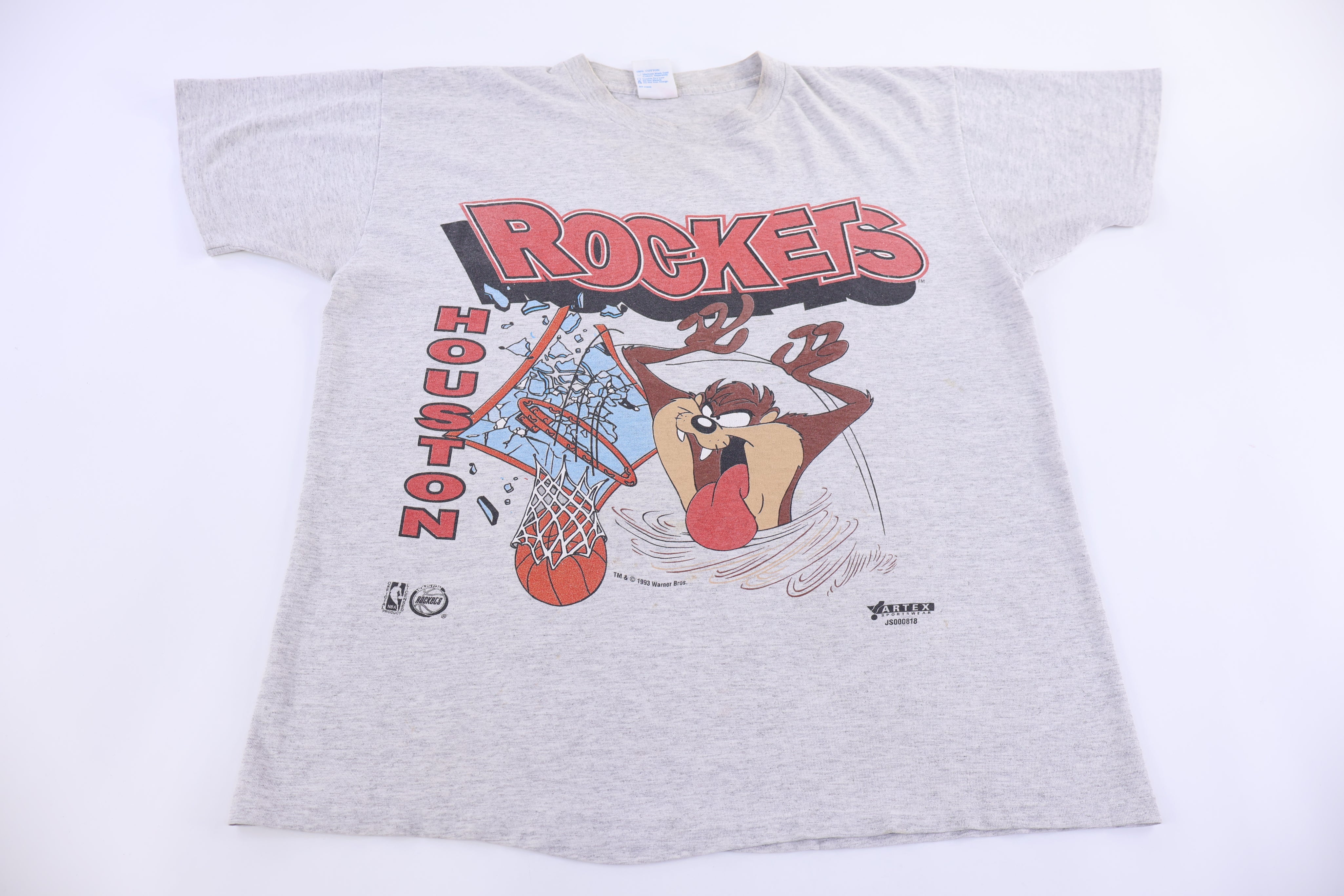 1993 Looney Tunes Houston Rockets Basketball T-shirt