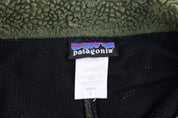 Patagonia Logo Patch Green Sherpa Full Zip Jacket