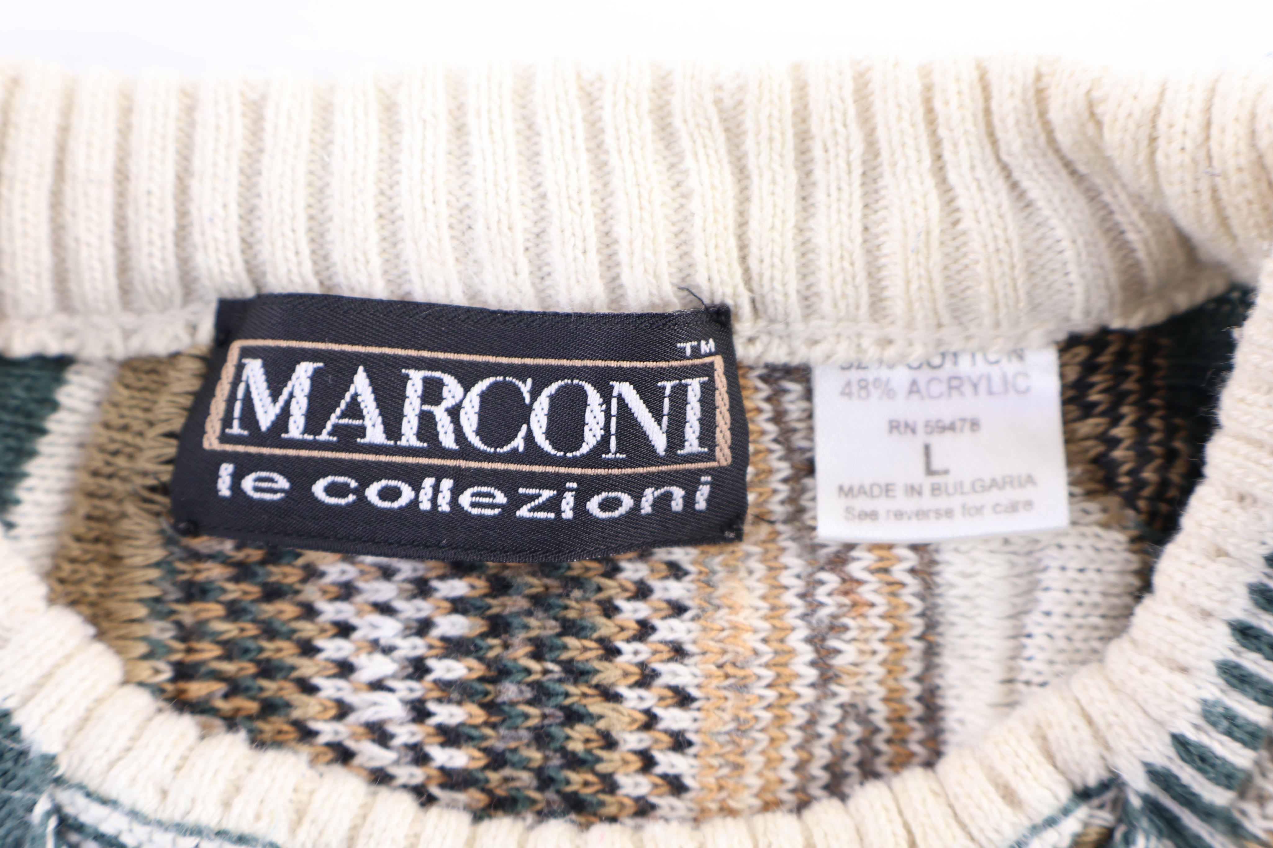 90's Marconi Multicolor Knit Sweater