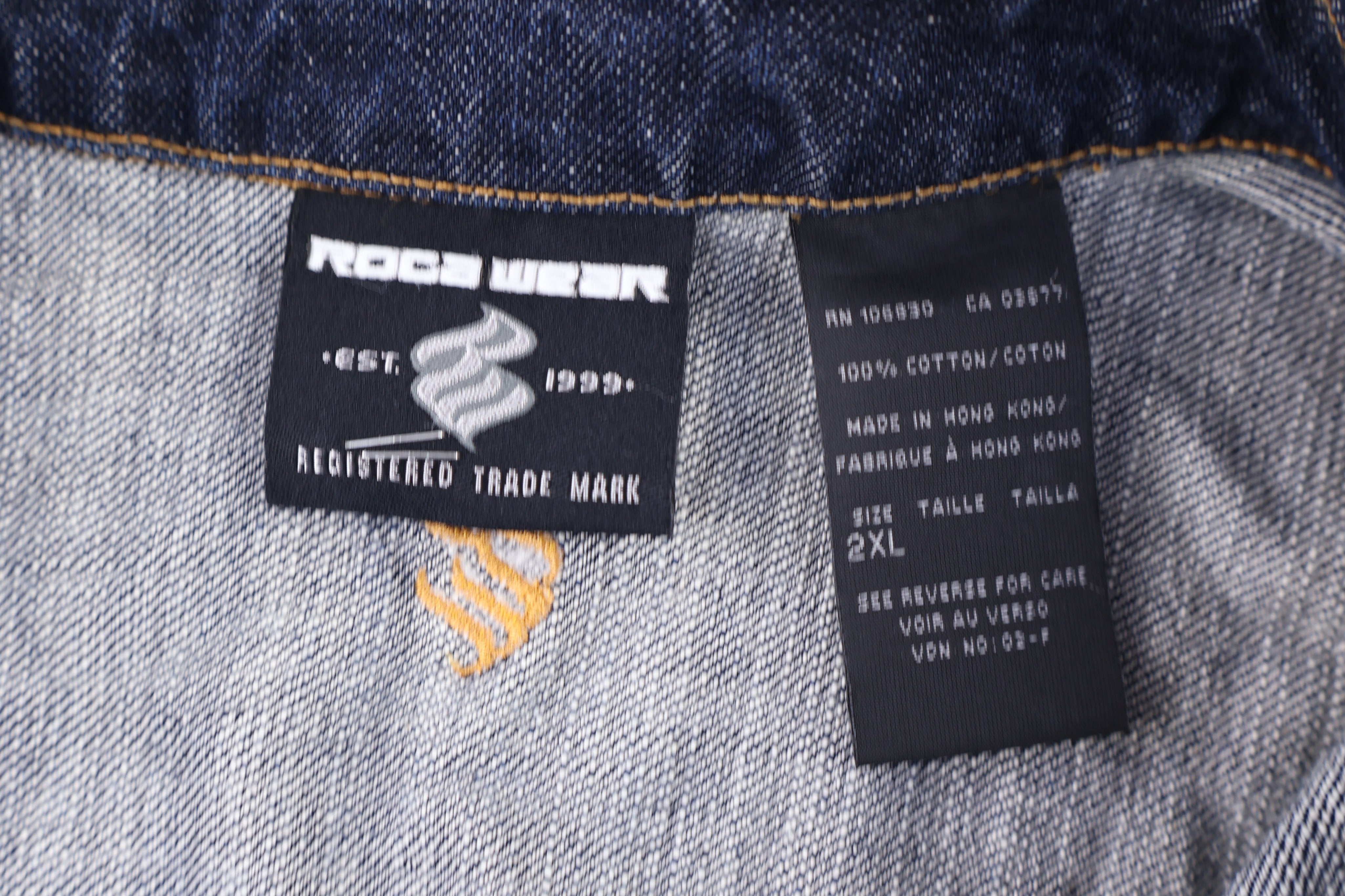 Vintage Rocawear Dark Wash Denim Trucker Jacket