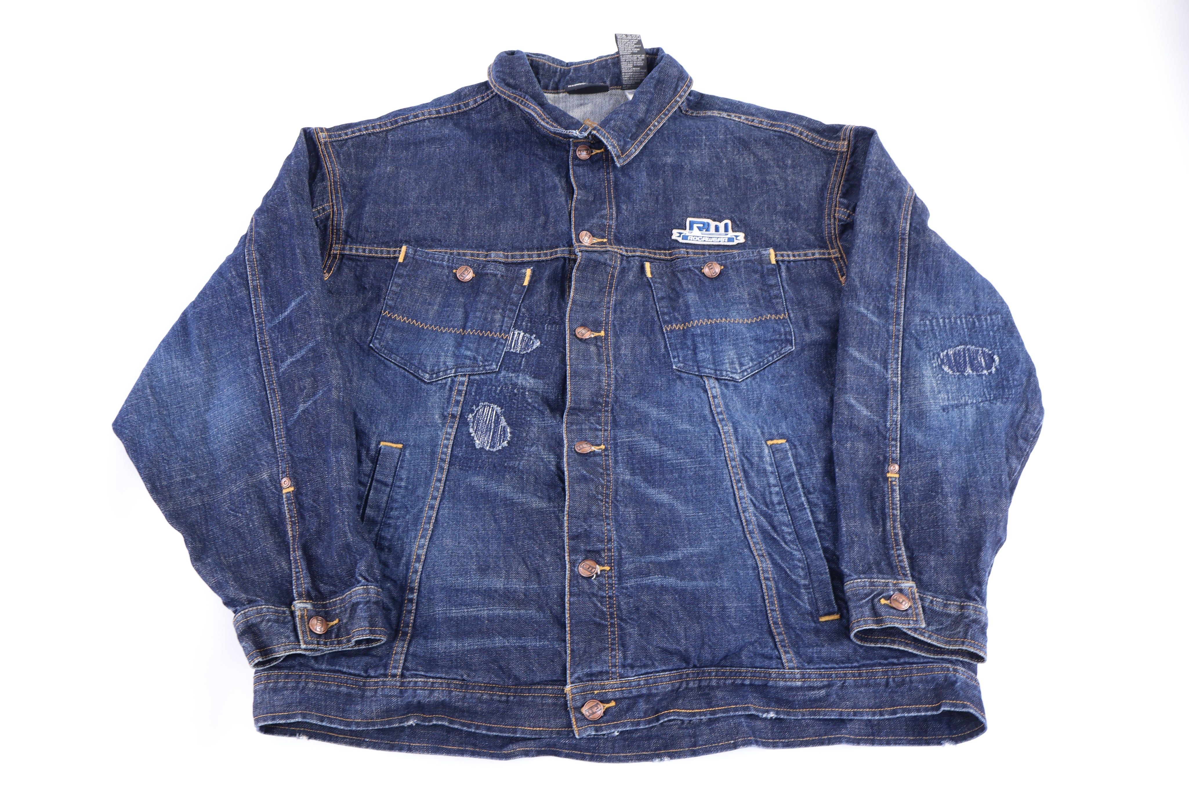 Vintage Rocawear Dark Wash Denim Trucker Jacket