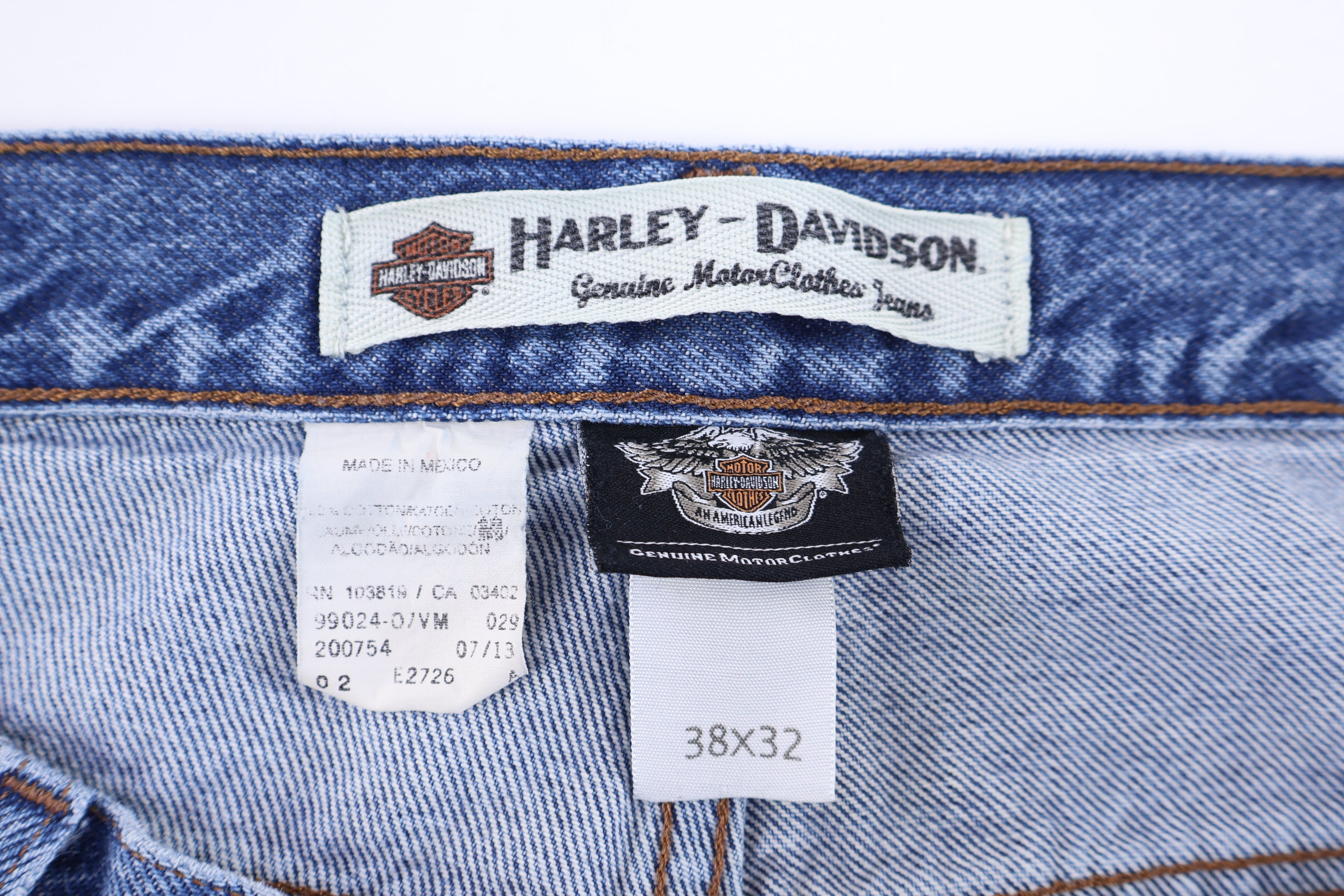 Harley Davidson Motorcycles Light Wash Denim Jeans