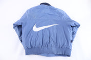 90's Nike Embroidered Logo Blue Puffer Jacket