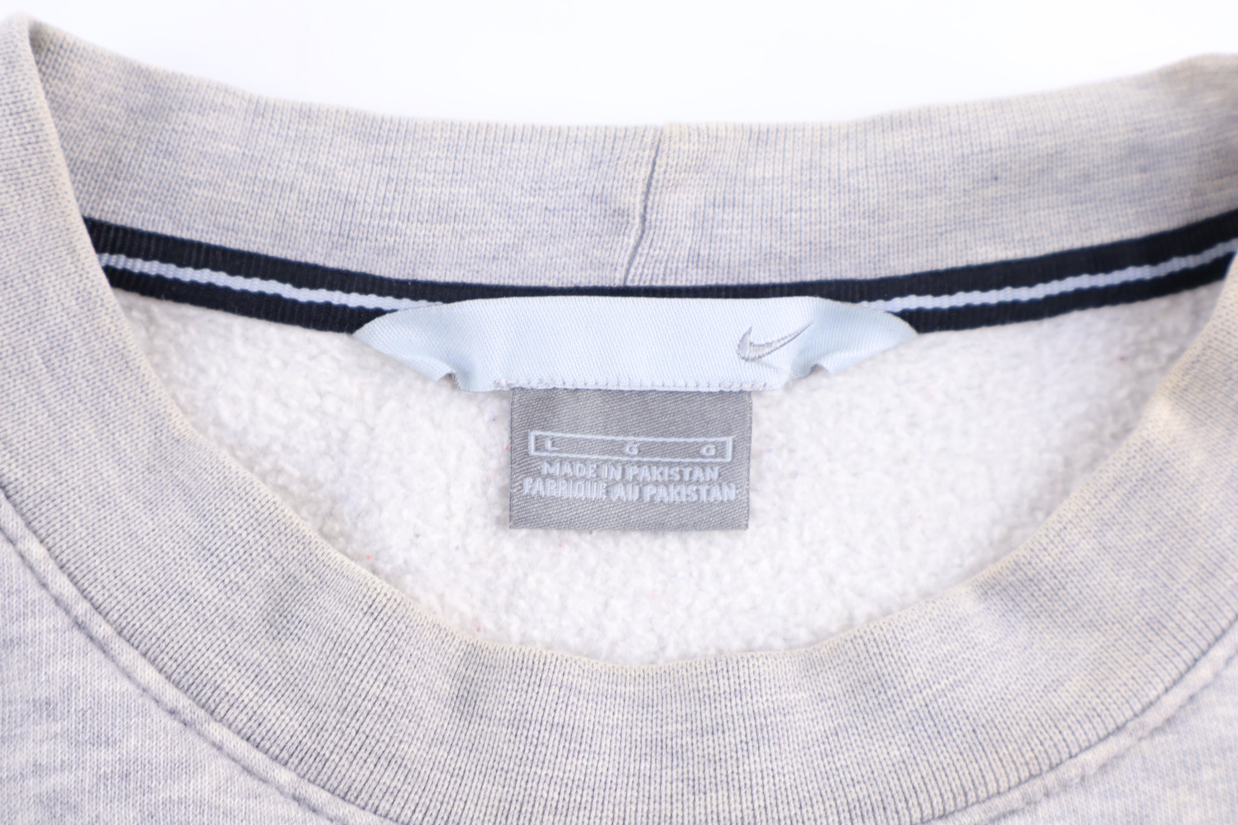 Vintage Nike Embroidered Logo Grey Blank Sweatshirt