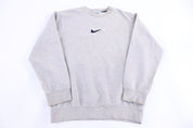 Vintage Nike Embroidered Logo Grey Blank Sweatshirt