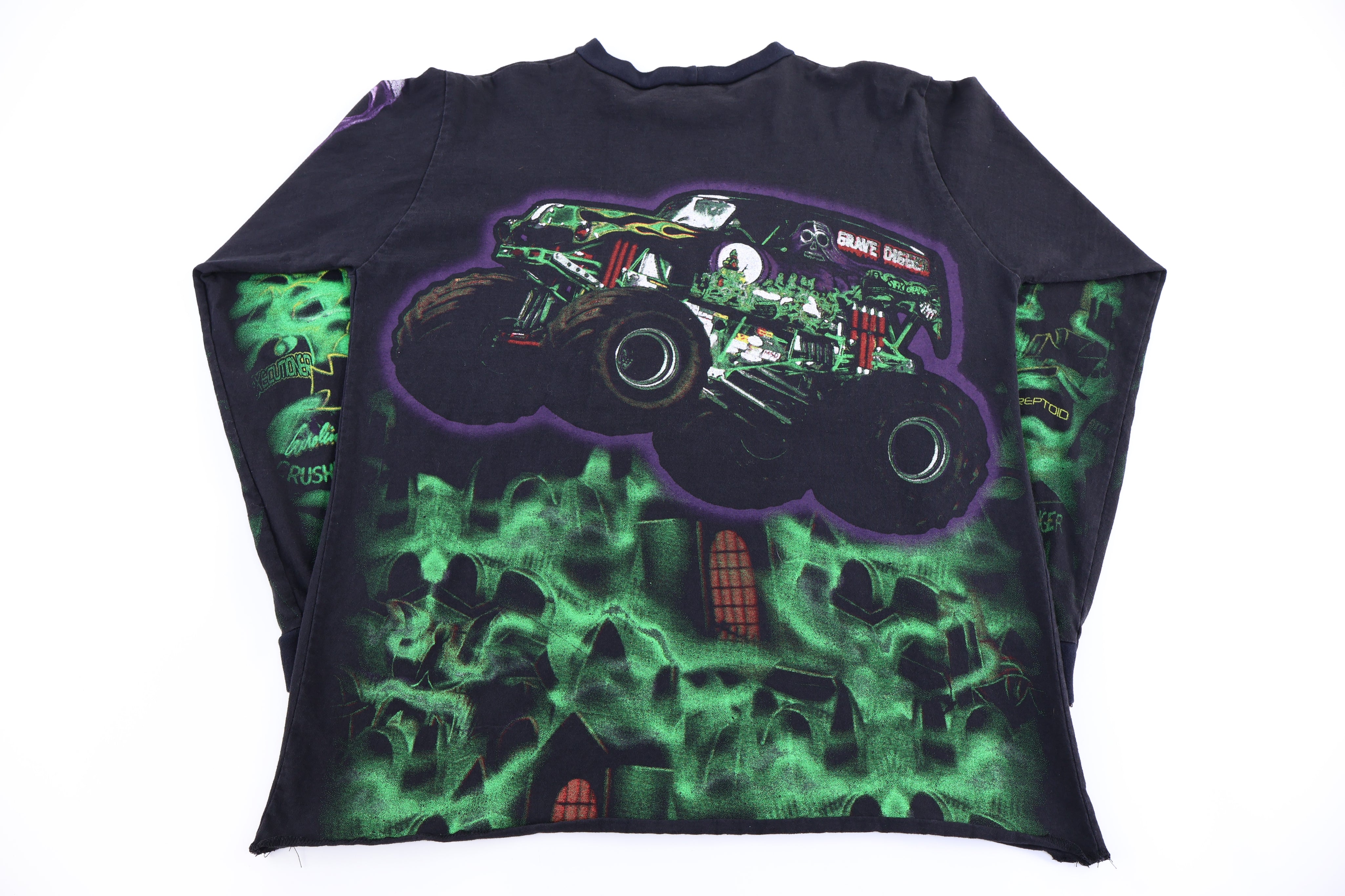 90's Grave Digger Monster Truck Racing LS T-shirt