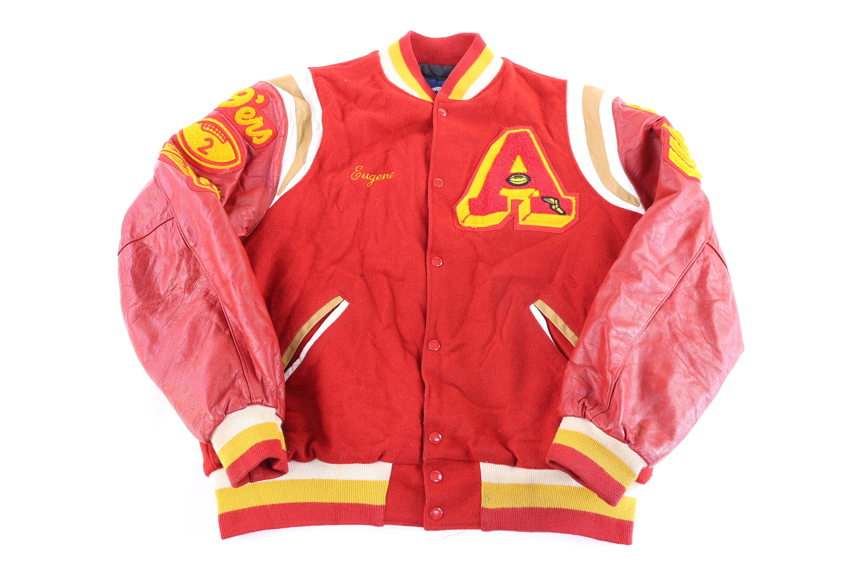 Holloway Red And Yellow Varsity Jacket
