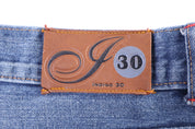 Indigo Medium Wash Baggy Denim Shorts